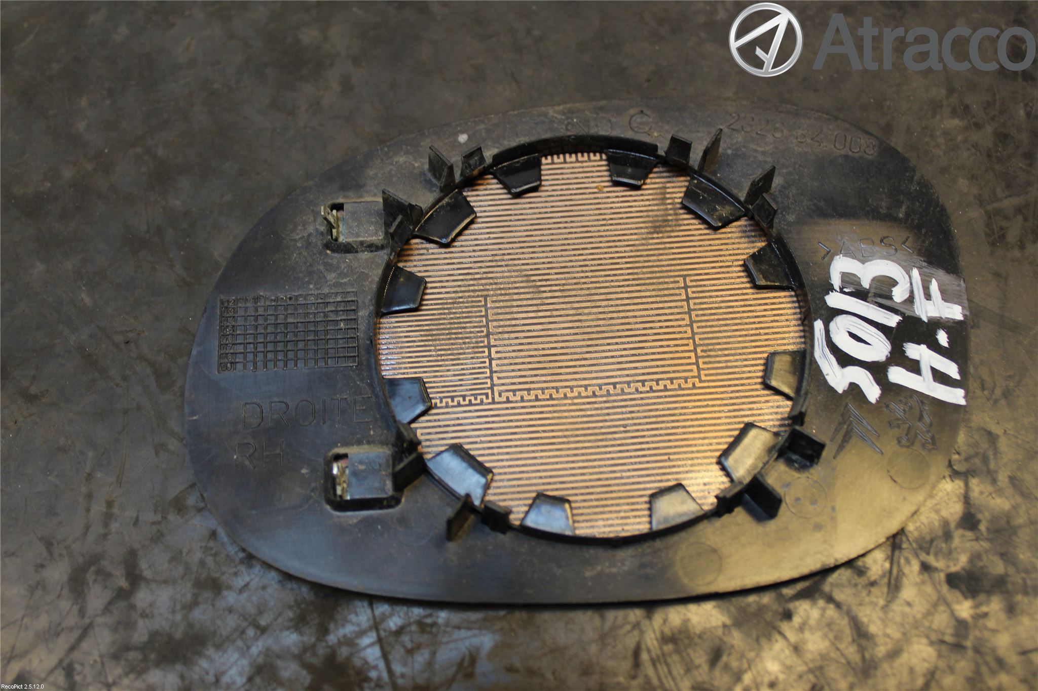 Peugeot 206 98-09 Spegelglas Hö