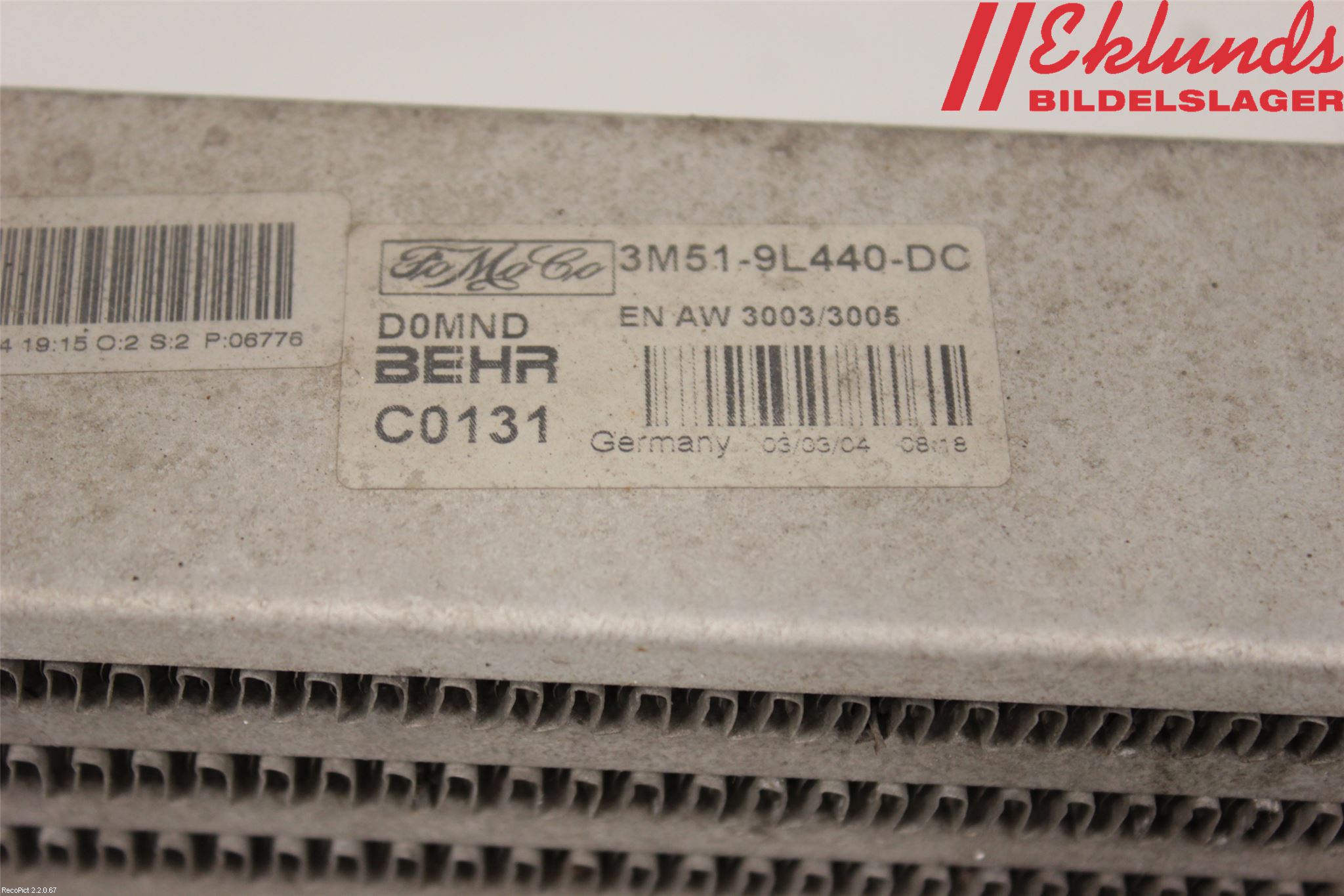 Volvo V50 04-07 Laddluft-Intercooler Kyl