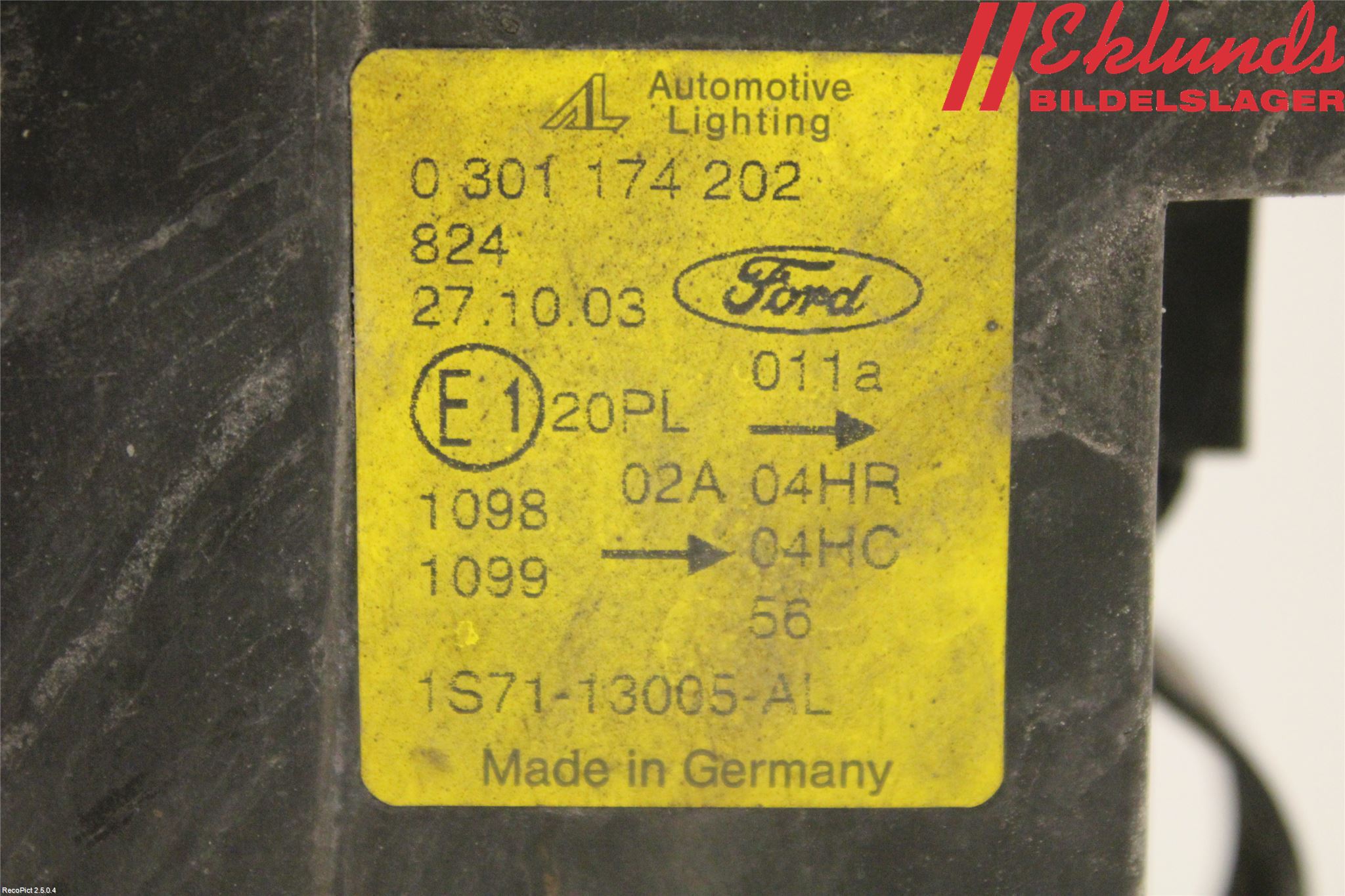 Ford MONDEO     01-06 Strålkastare Höger