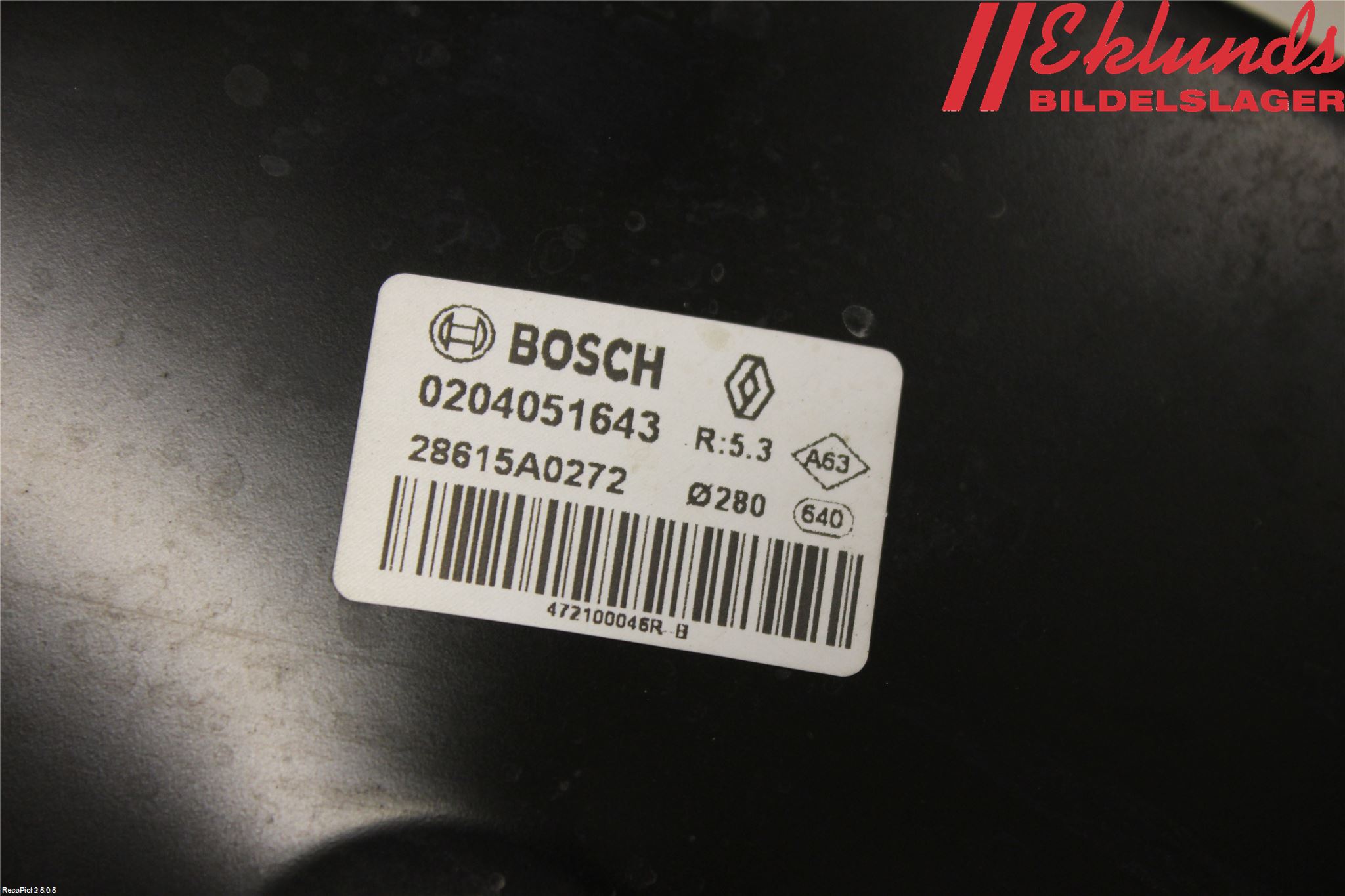 Renault LAGUNA III 11-15 Bromsservo