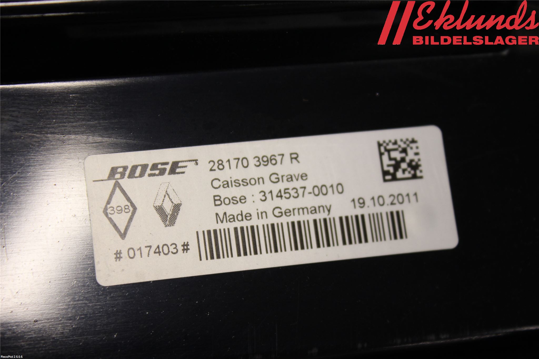 Renault LAGUNA III 11-15 Högtalare