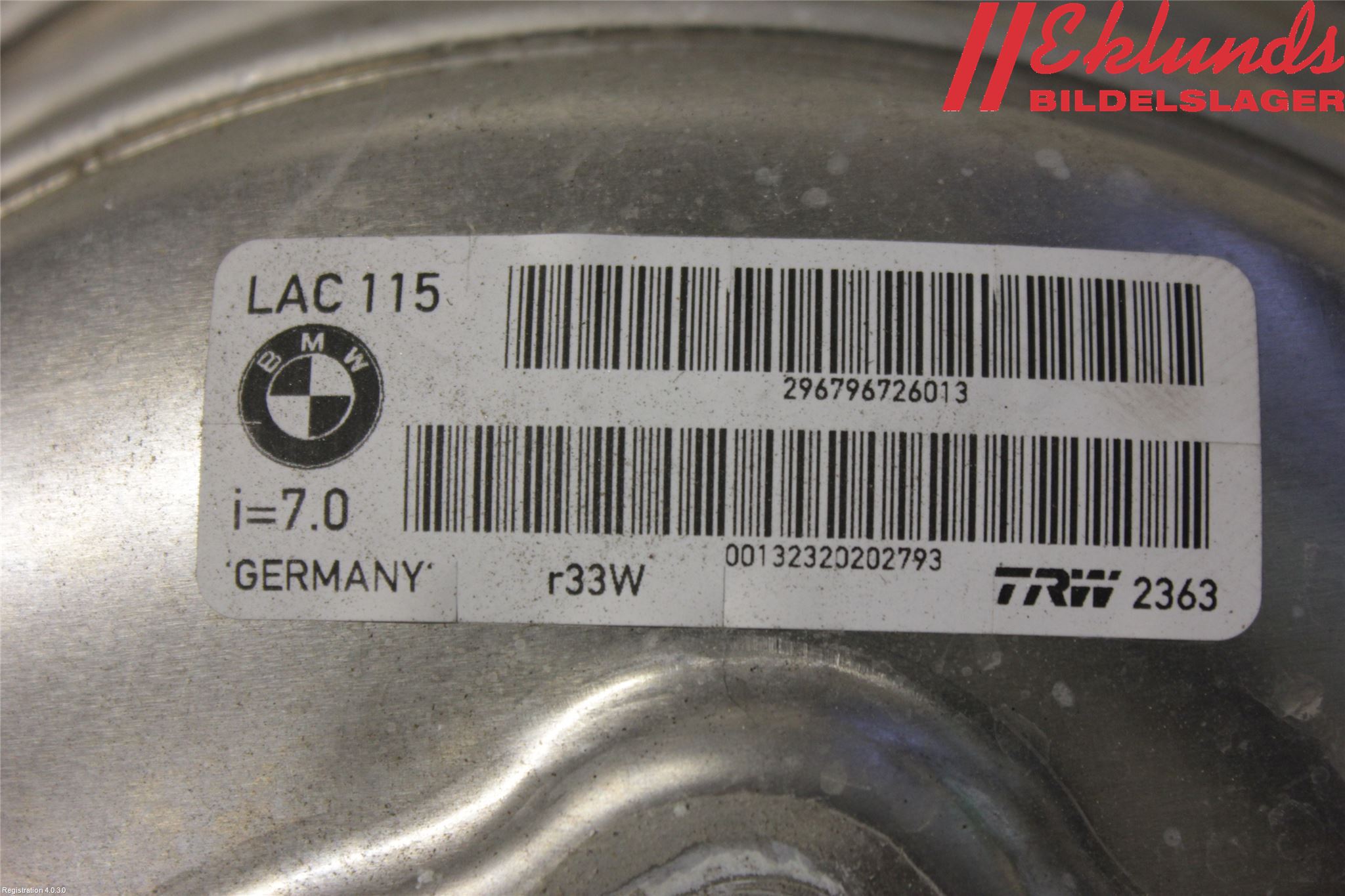 BMW 5 F10/F11/F18 09-17 Bromsservo