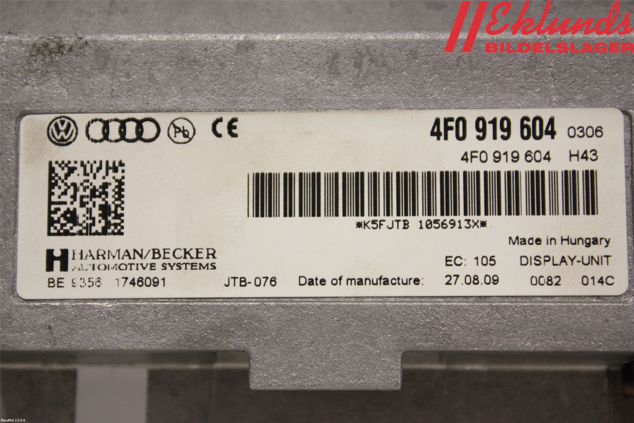 Audi A5 07-16 Gps Navigator