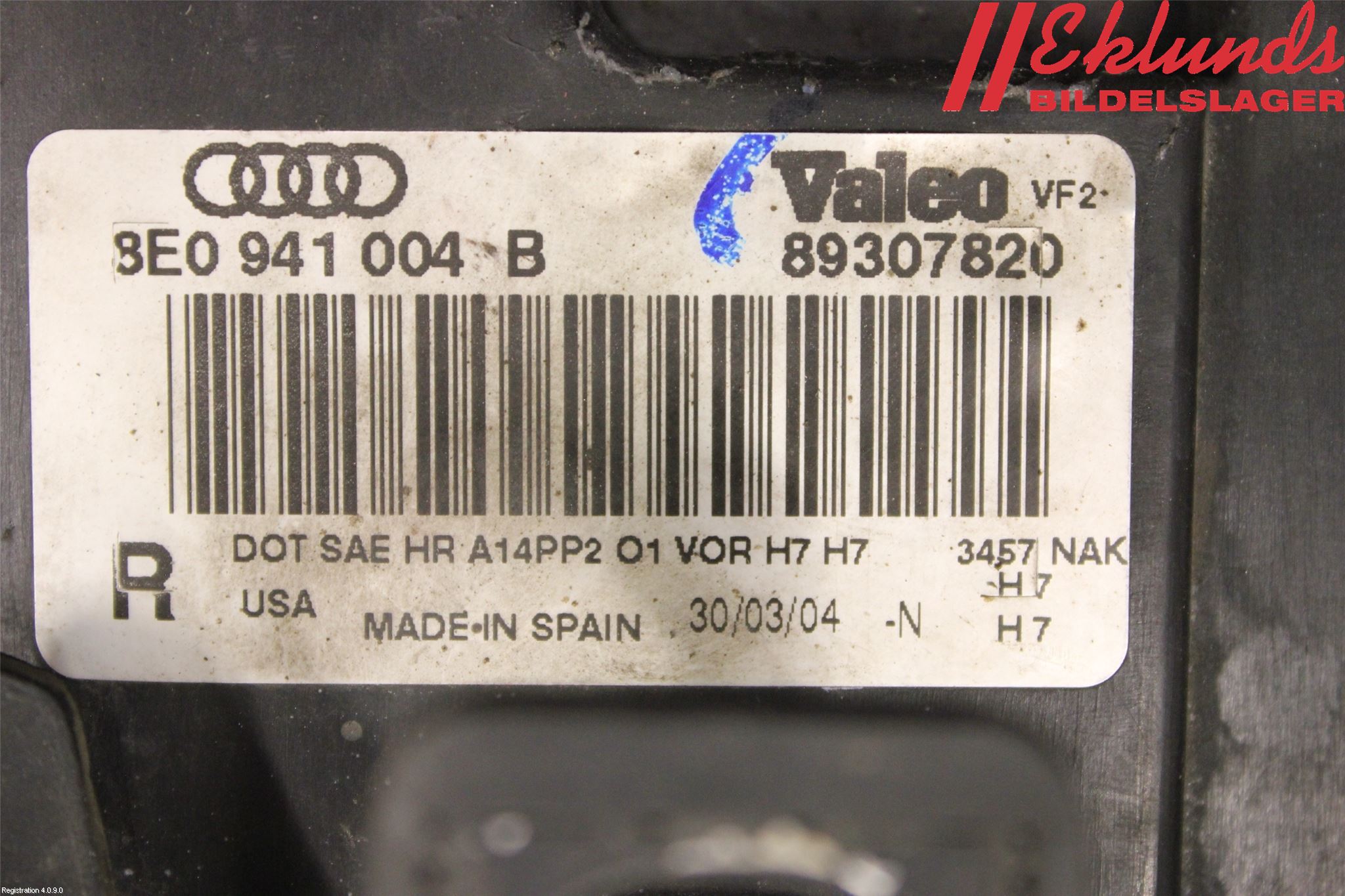 Audi A4/S4 01-05 Strålkastare Vänster