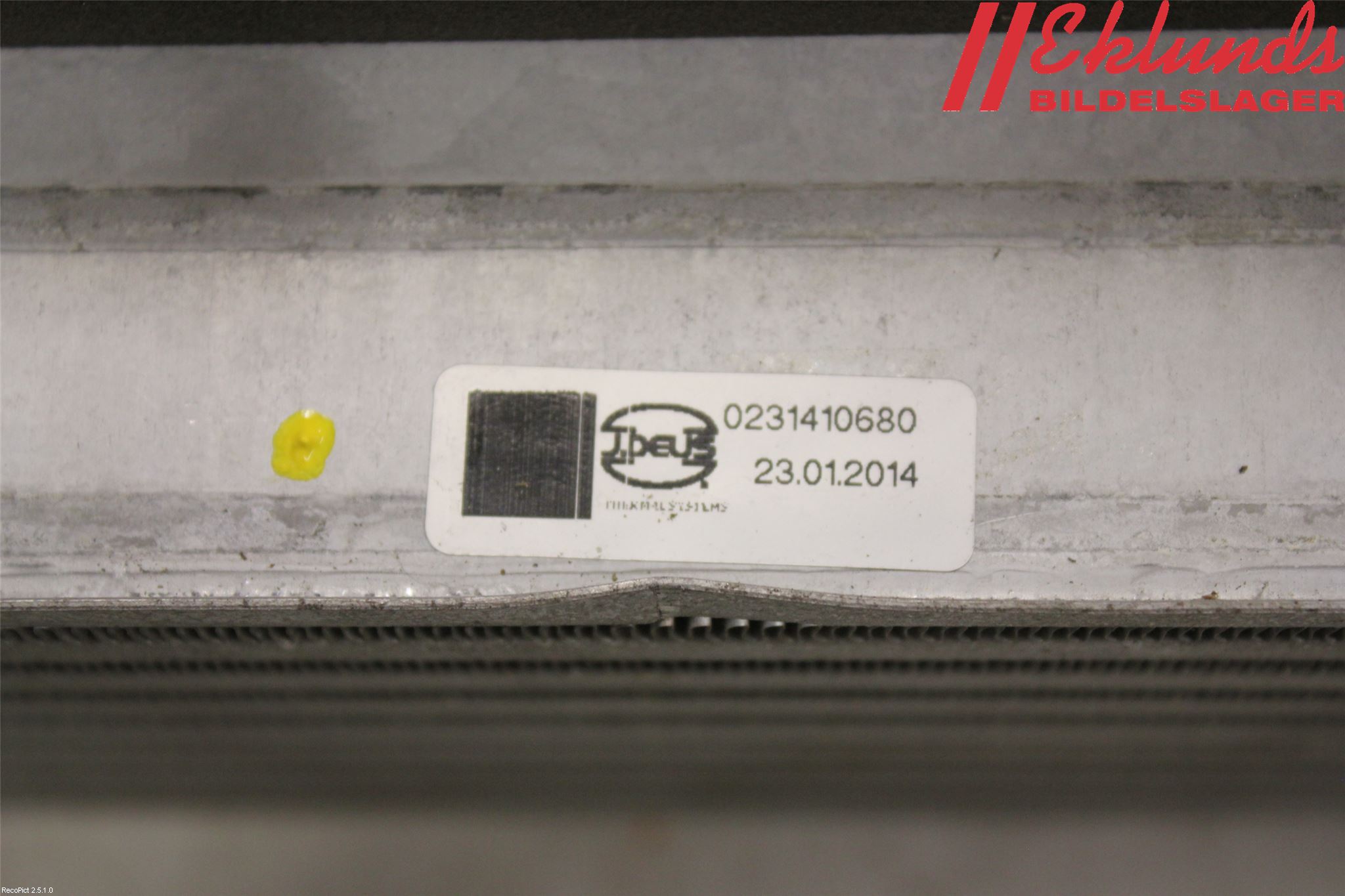 Fiat PANDA 12- Laddluft-Intercooler Kyl