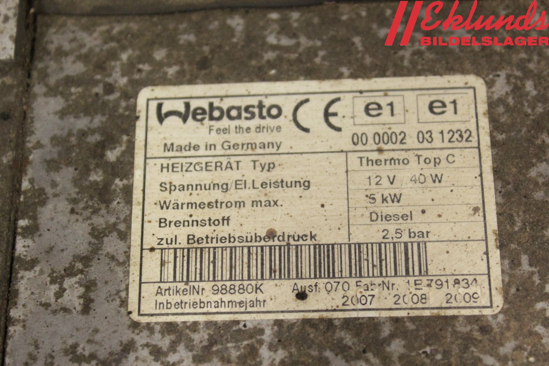 Fiat SCUDO 07-16 Dieselvärmare