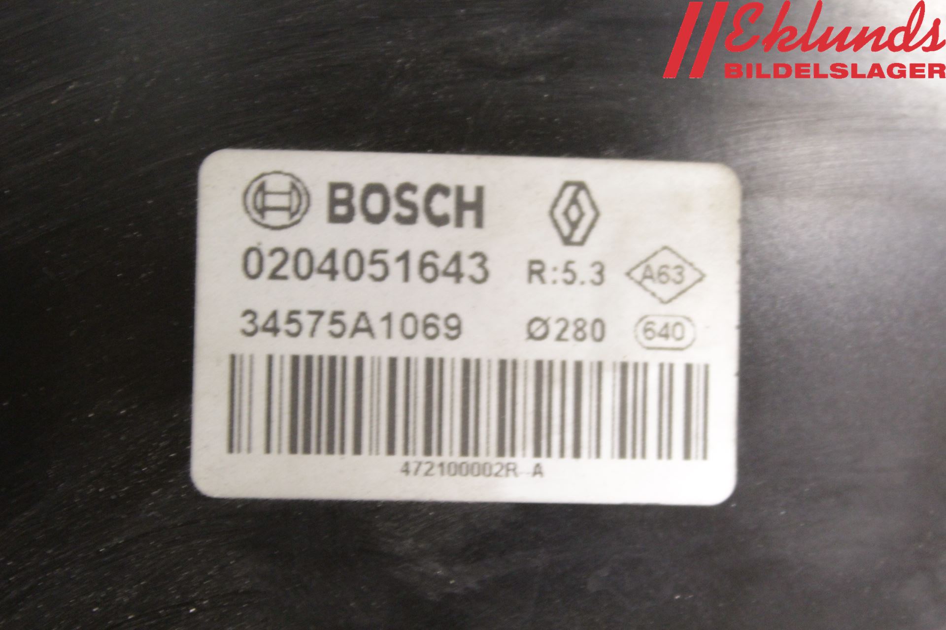 Renault LAGUNA III 08-10 Bromsservo