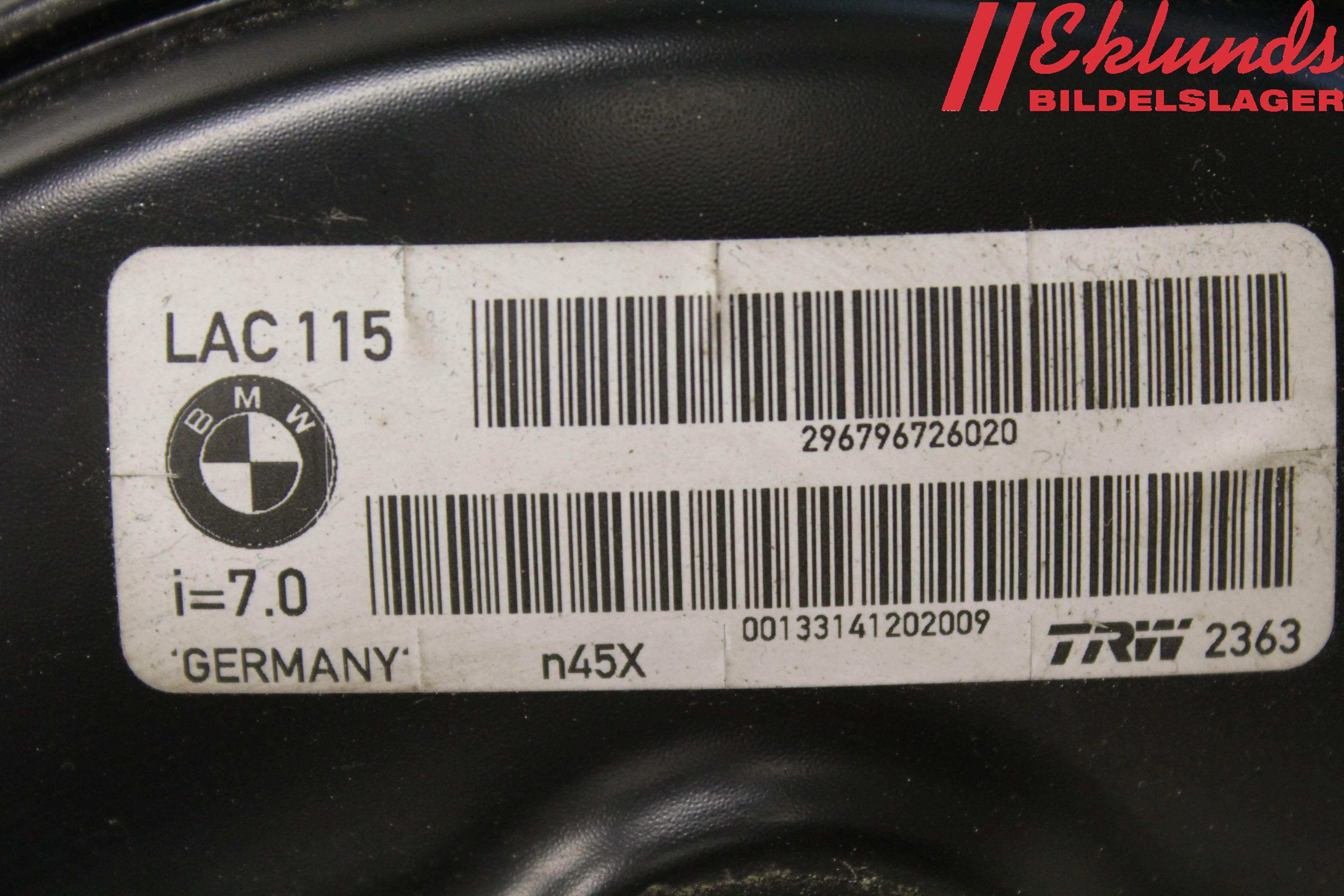 BMW 5 F10/F11/F18 09-17 Bromsservo