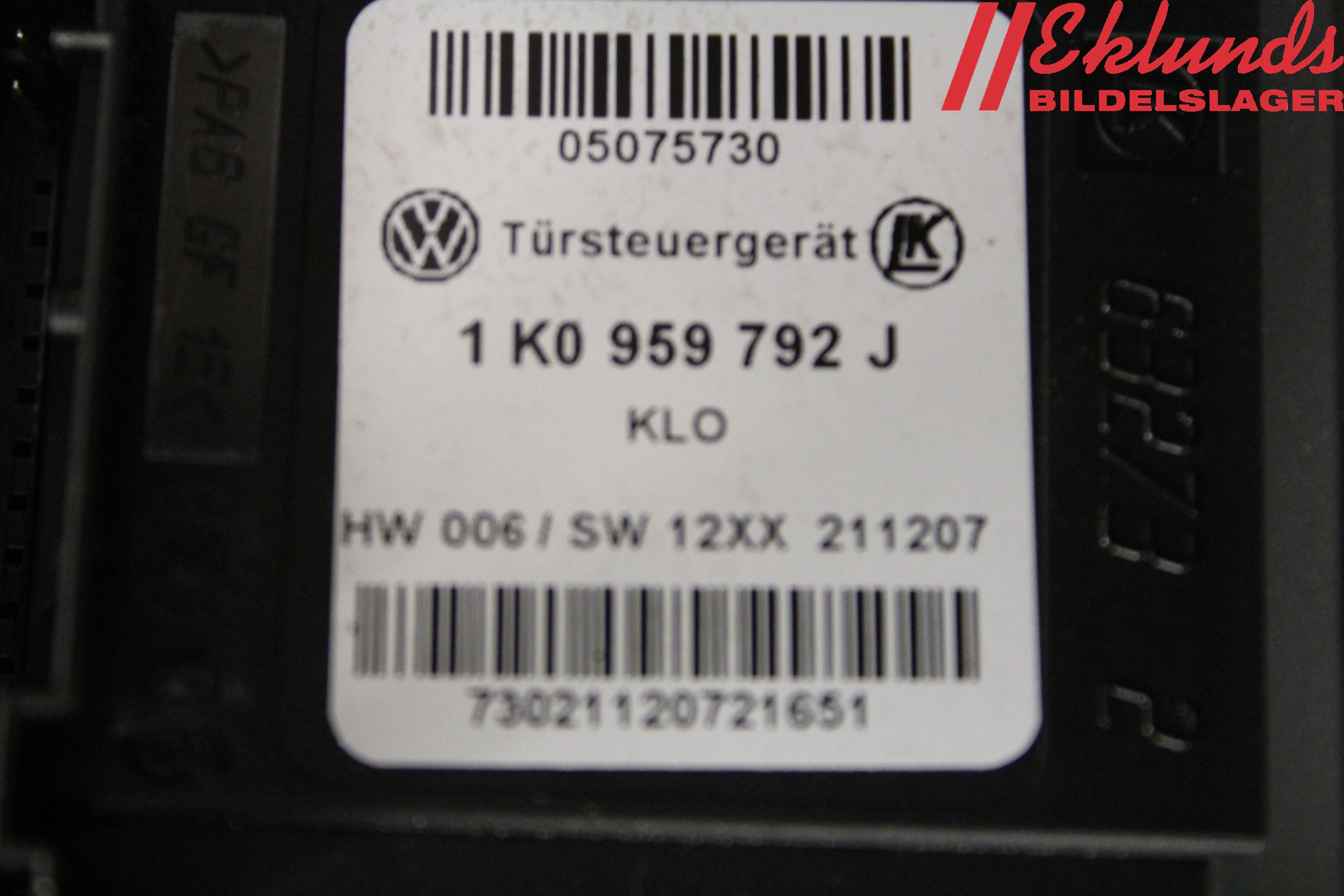 Volkswagen VW GOLF PLUS/CROSS GOLF 04-14 Fönsterhiss El Kompl