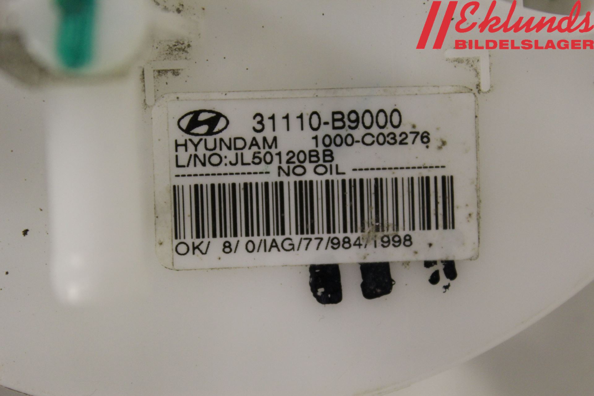 Hyundai i10 BA 14-16 Bränslepump El