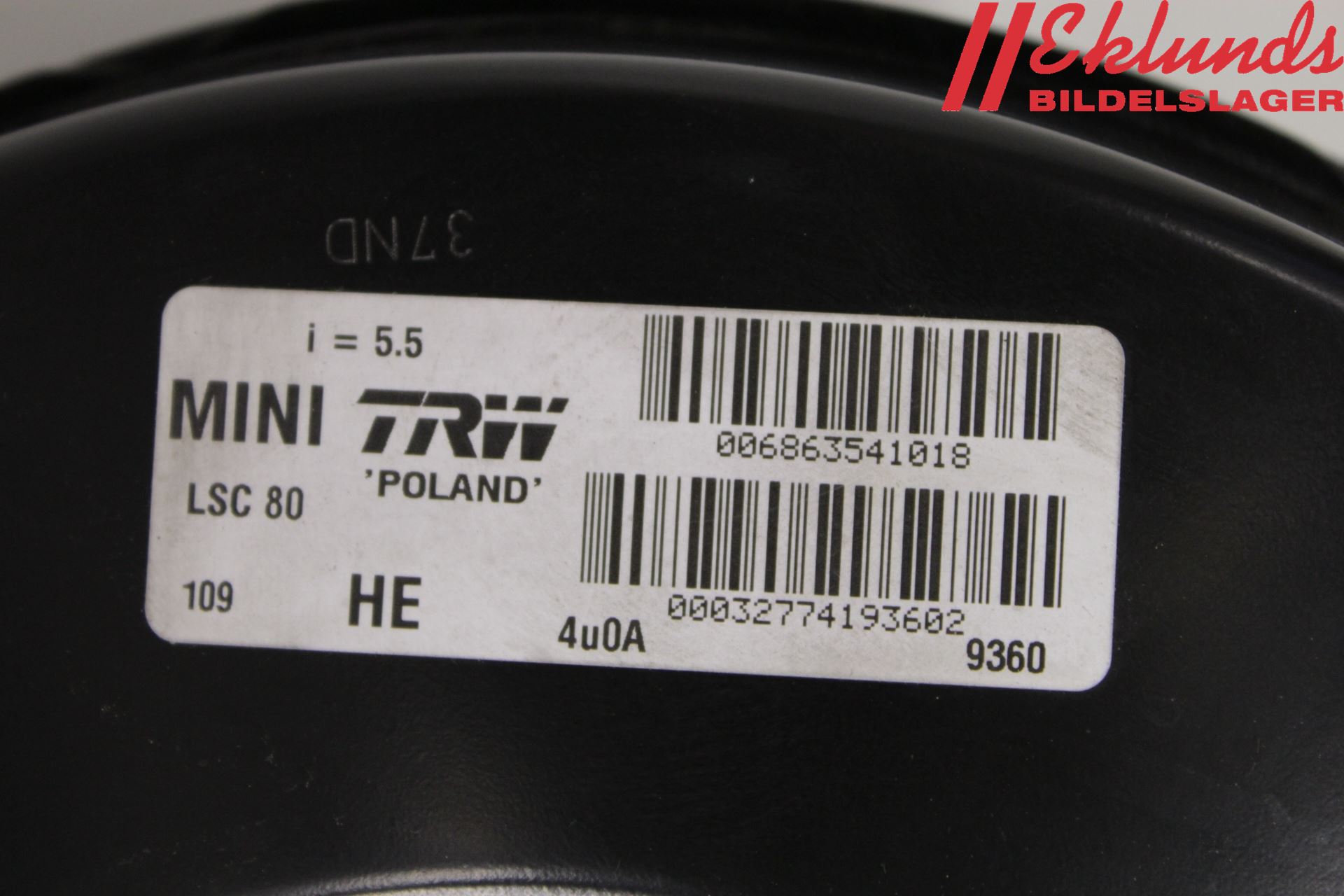 Mini CLUBMAN R55 06-14 Bromsservo