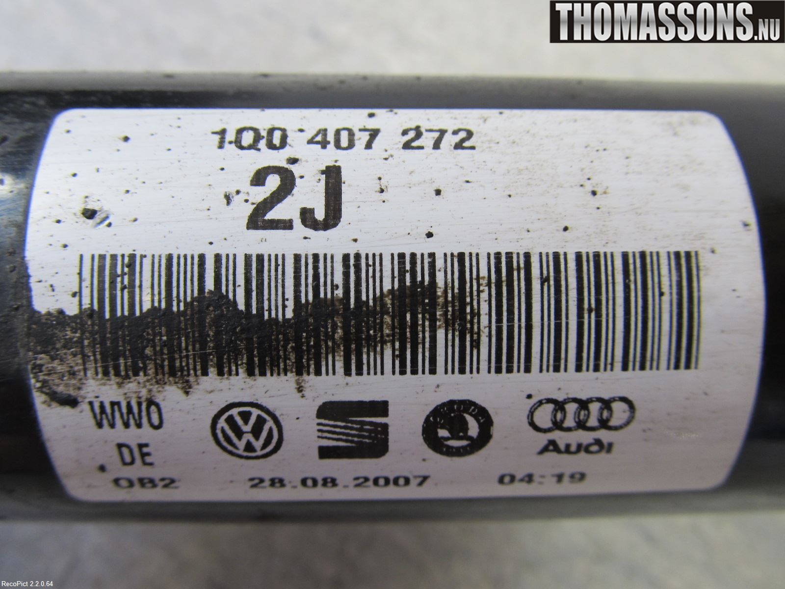 Volkswagen VW EOS  06-10 Drivaxel Fram Höger