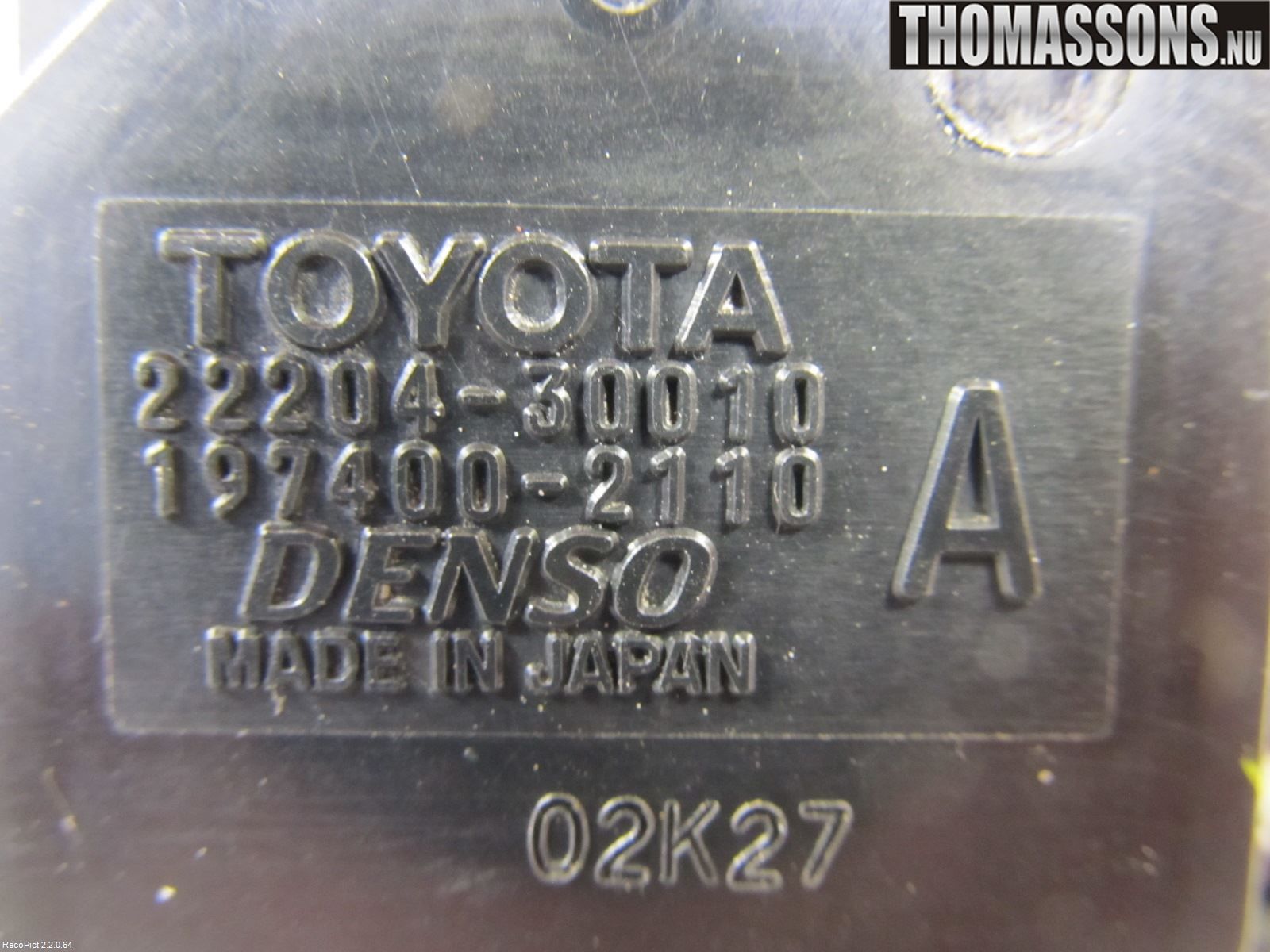 Toyota AURIS 07-09 Injluftmassamätare