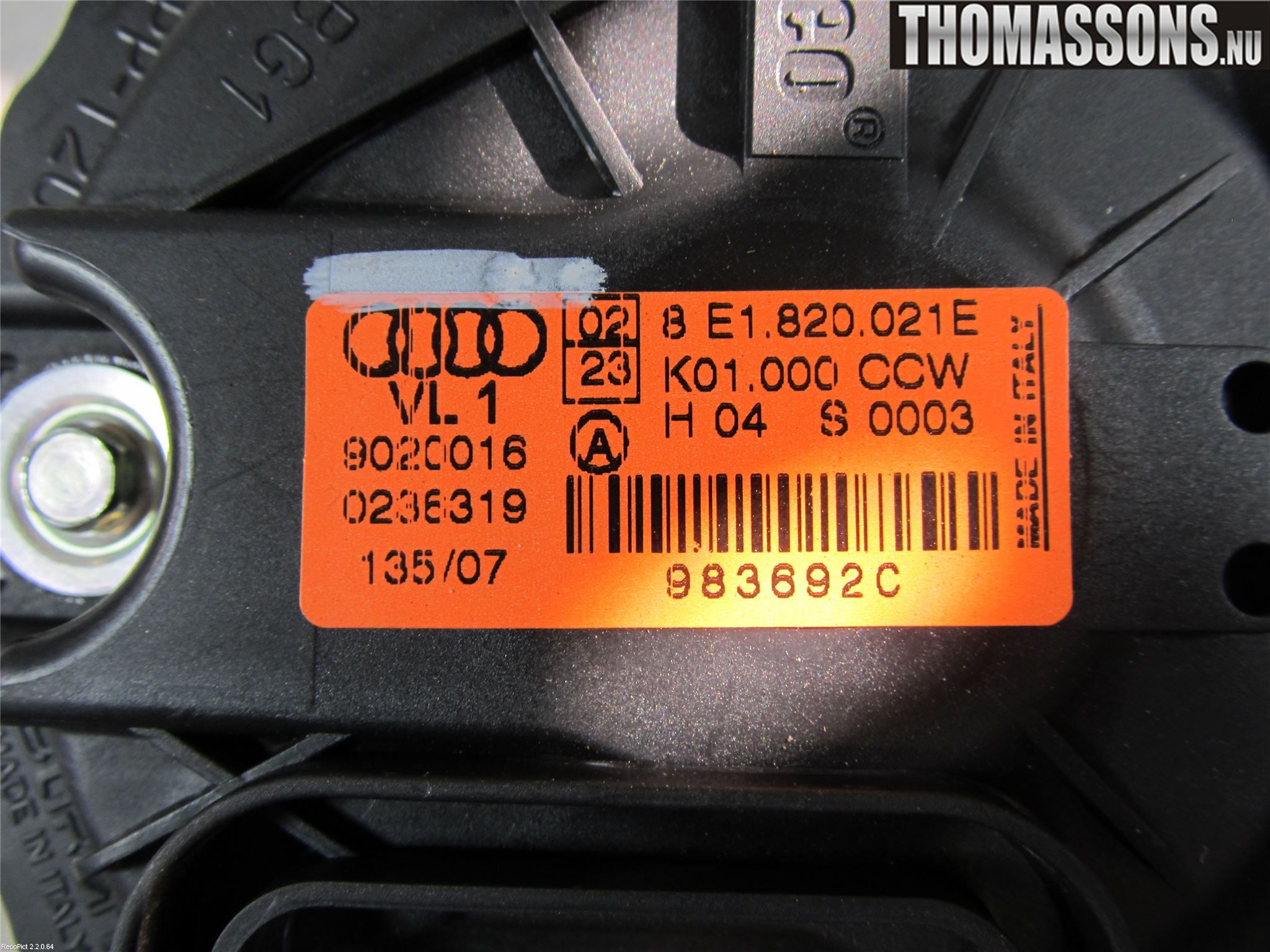 Audi A4/S4 05-07 Värmefläkt