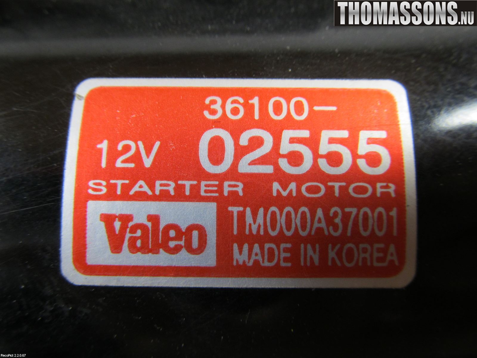 Hyundai i10 PA 08-13 Startmotor