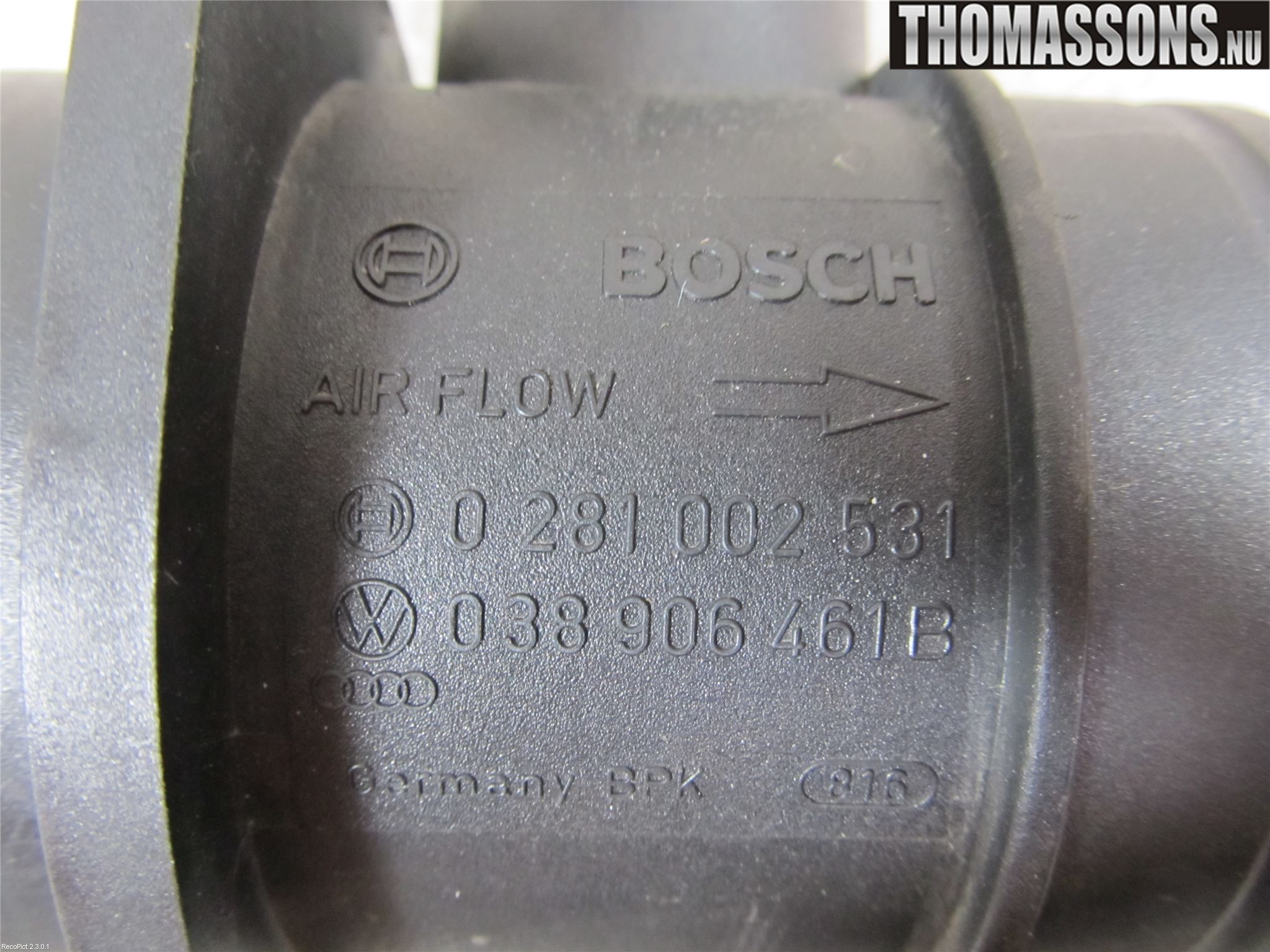 Volkswagen VW CADDY      04-10 Injluftmassamätare