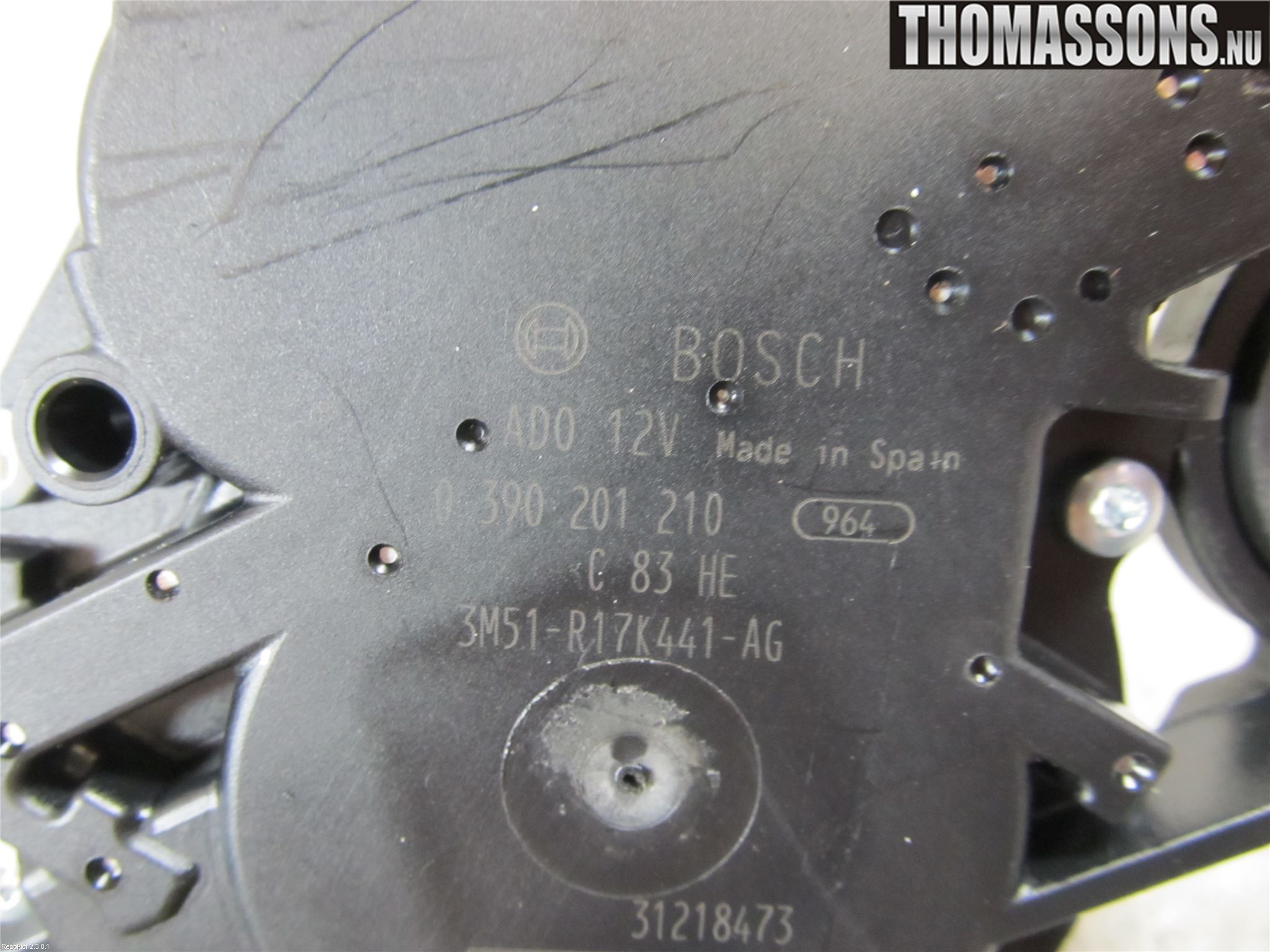 Volvo V50 08-12 Torkarmotor Baklucka