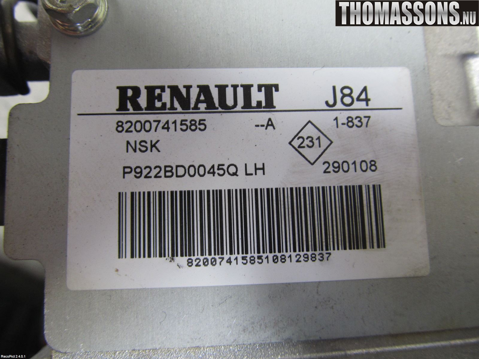 Renault SCÉNIC/GRAND 03-06 Styrservo Pump Elektrisk