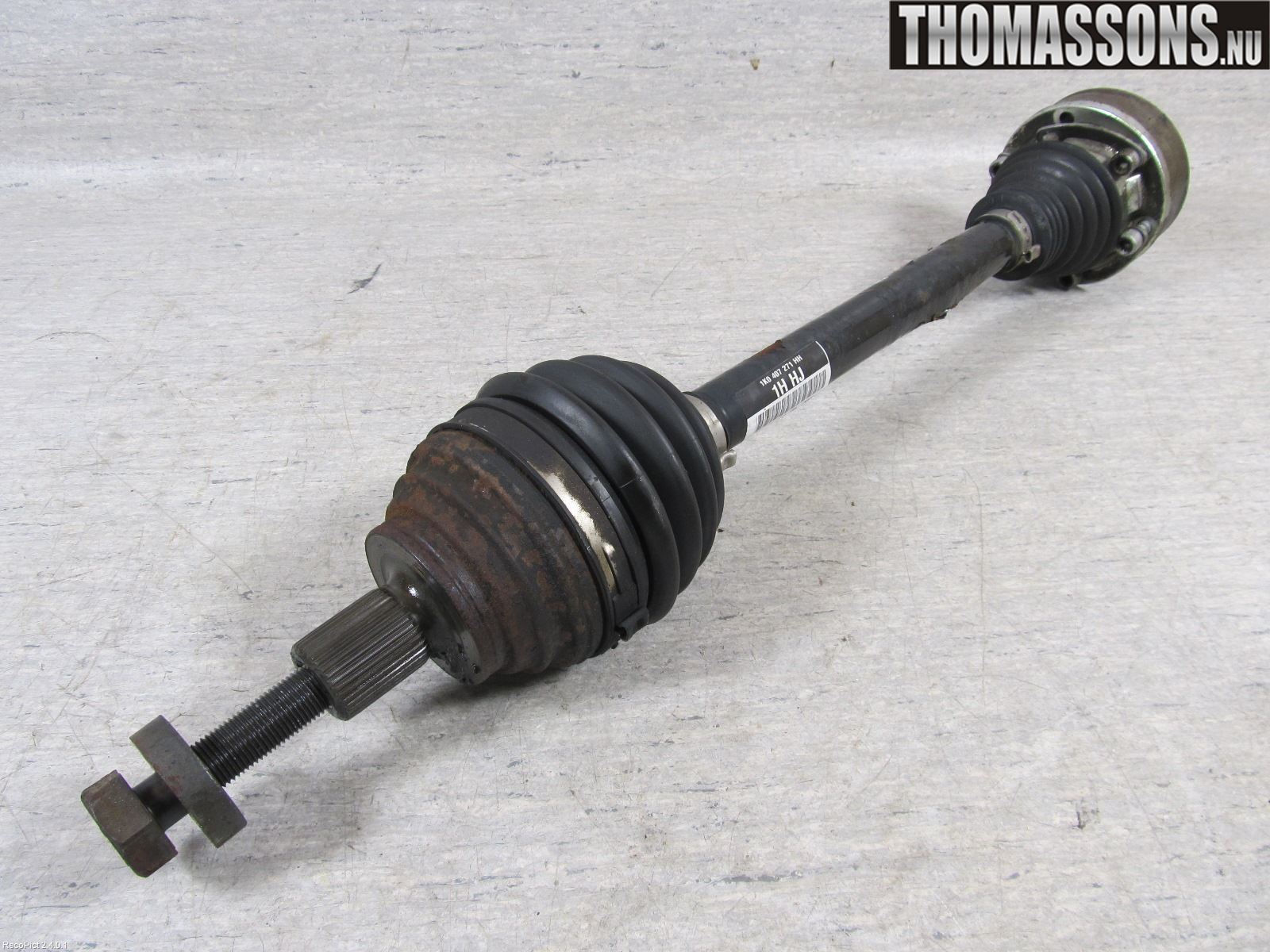 Volkswagen VW GOLF PLUS/CROSS GOLF 04-14 Drivaxel Fram Vänster