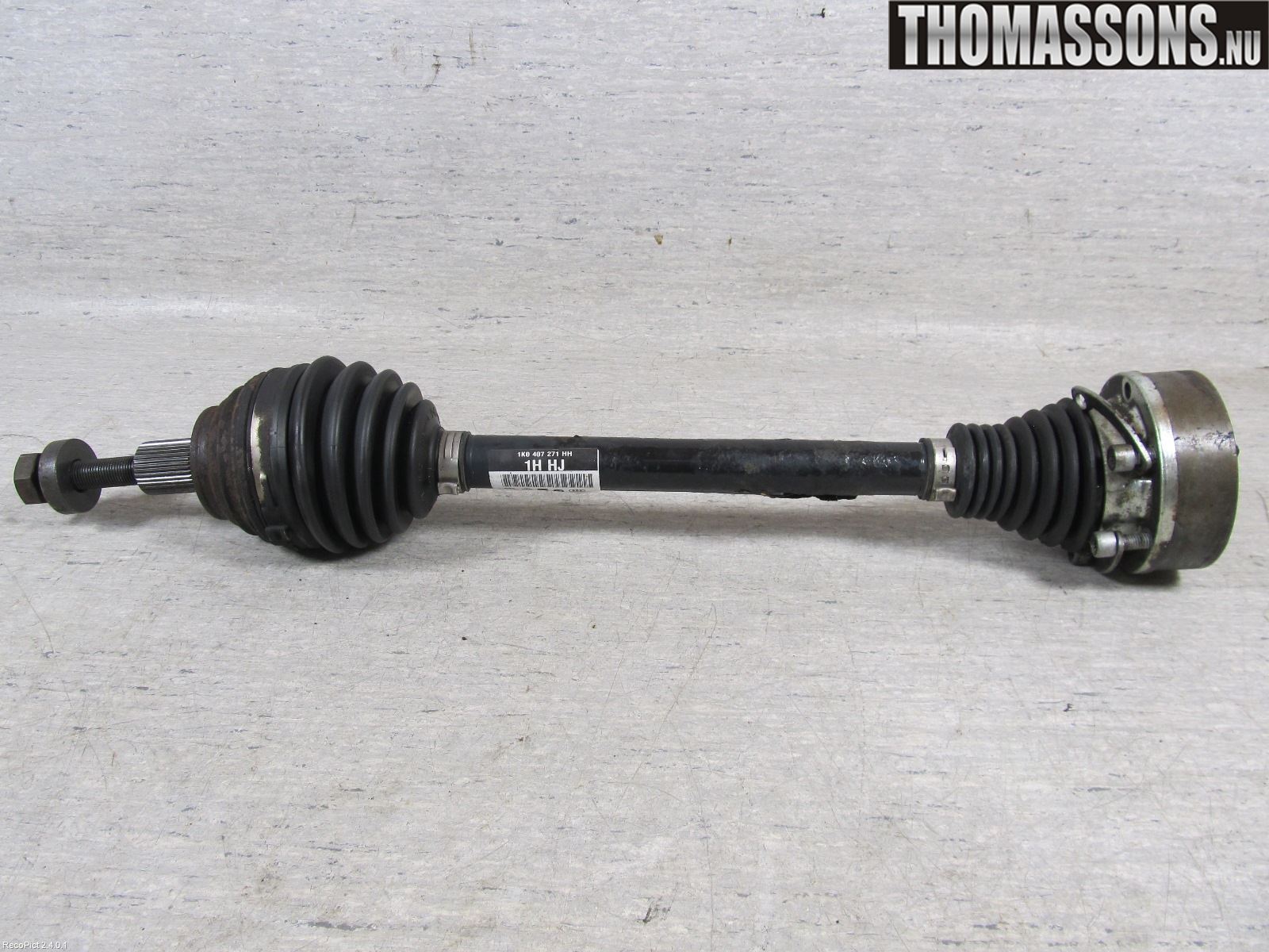 Volkswagen VW GOLF PLUS/CROSS GOLF 04-14 Drivaxel Fram Vänster