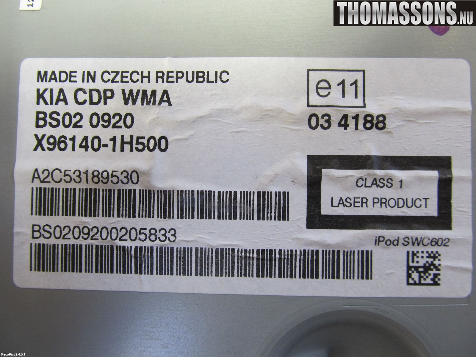 Kia CEED 06-12 Cd Radio - Multimediapanel