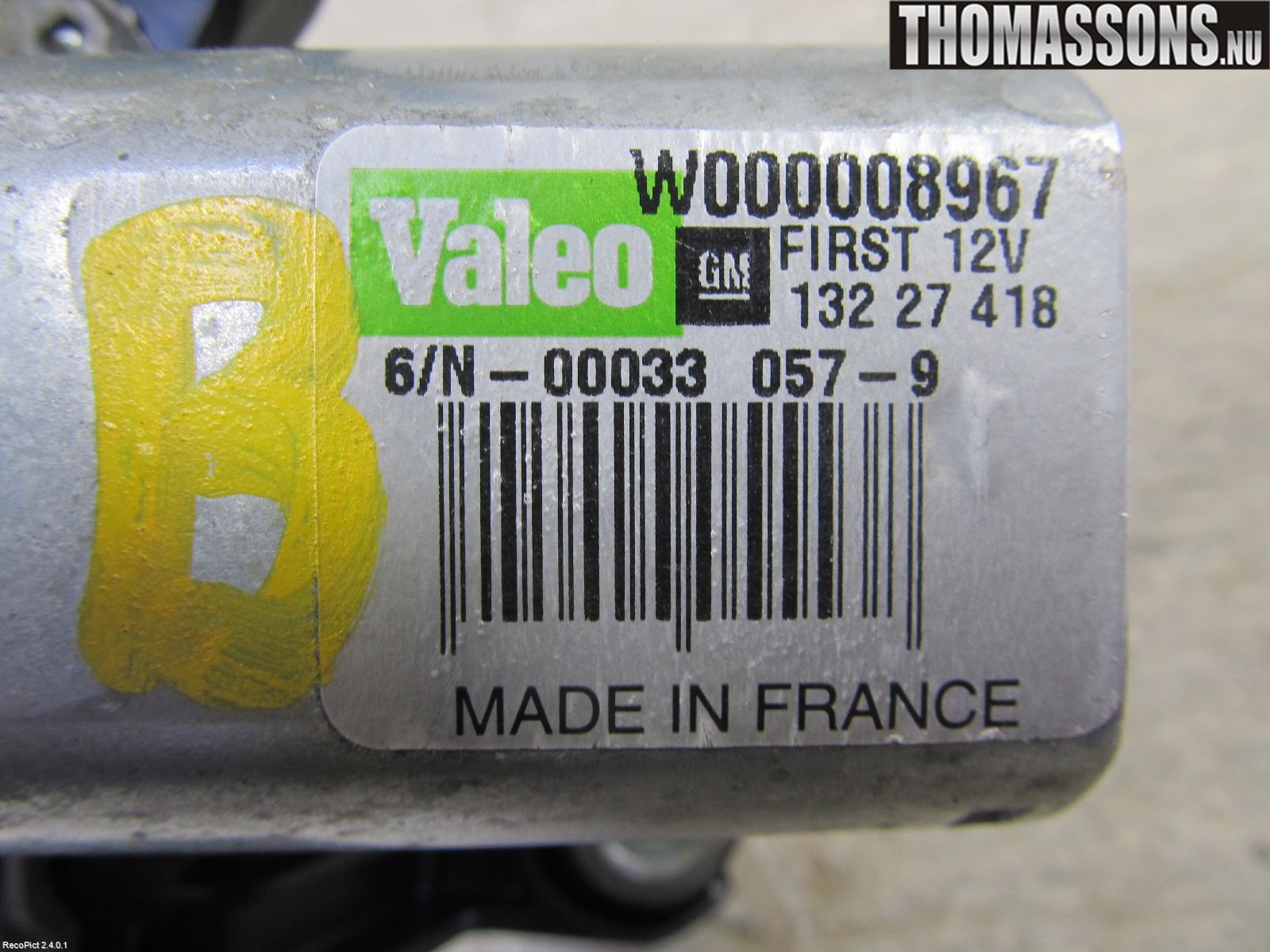 Opel INSIGNIA 09-16 Torkarmotor Baklucka