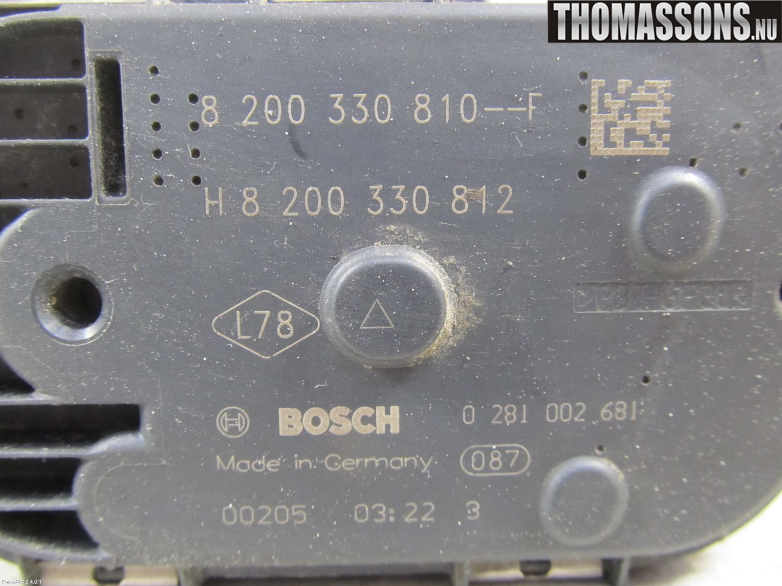 Renault ESPACE/GRAND ESPACE 04-14 Injspjällhus