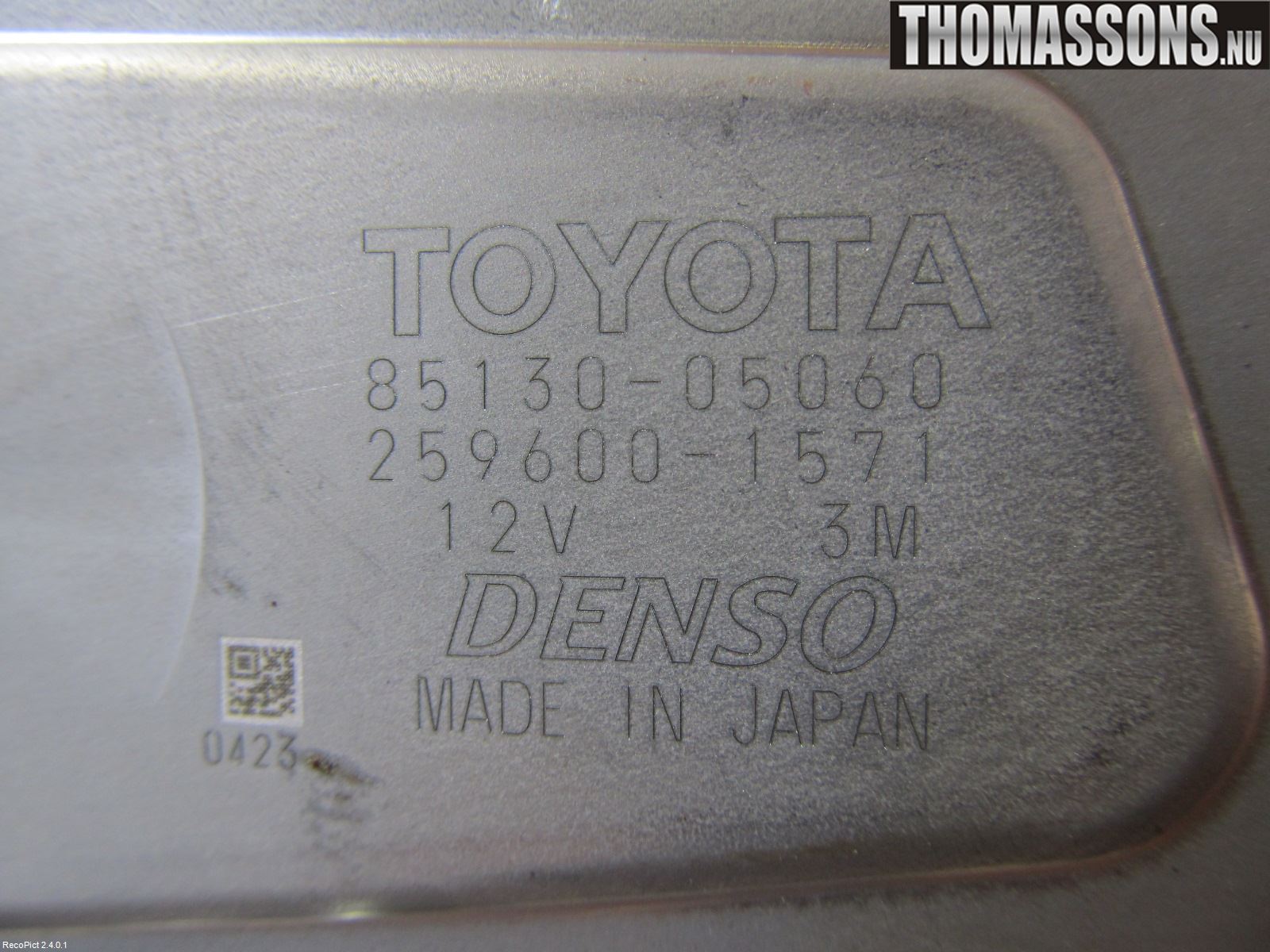 Toyota AVENSIS 09-15 Torkarmotor Baklucka