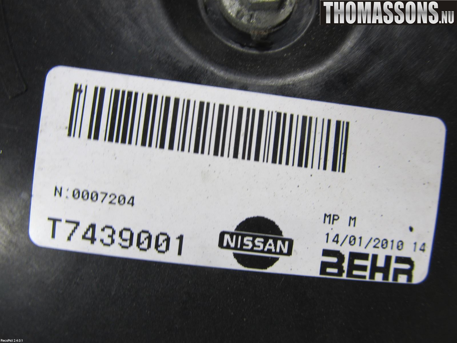 Nissan NV200/NV200 COMBI Kylfläkt El