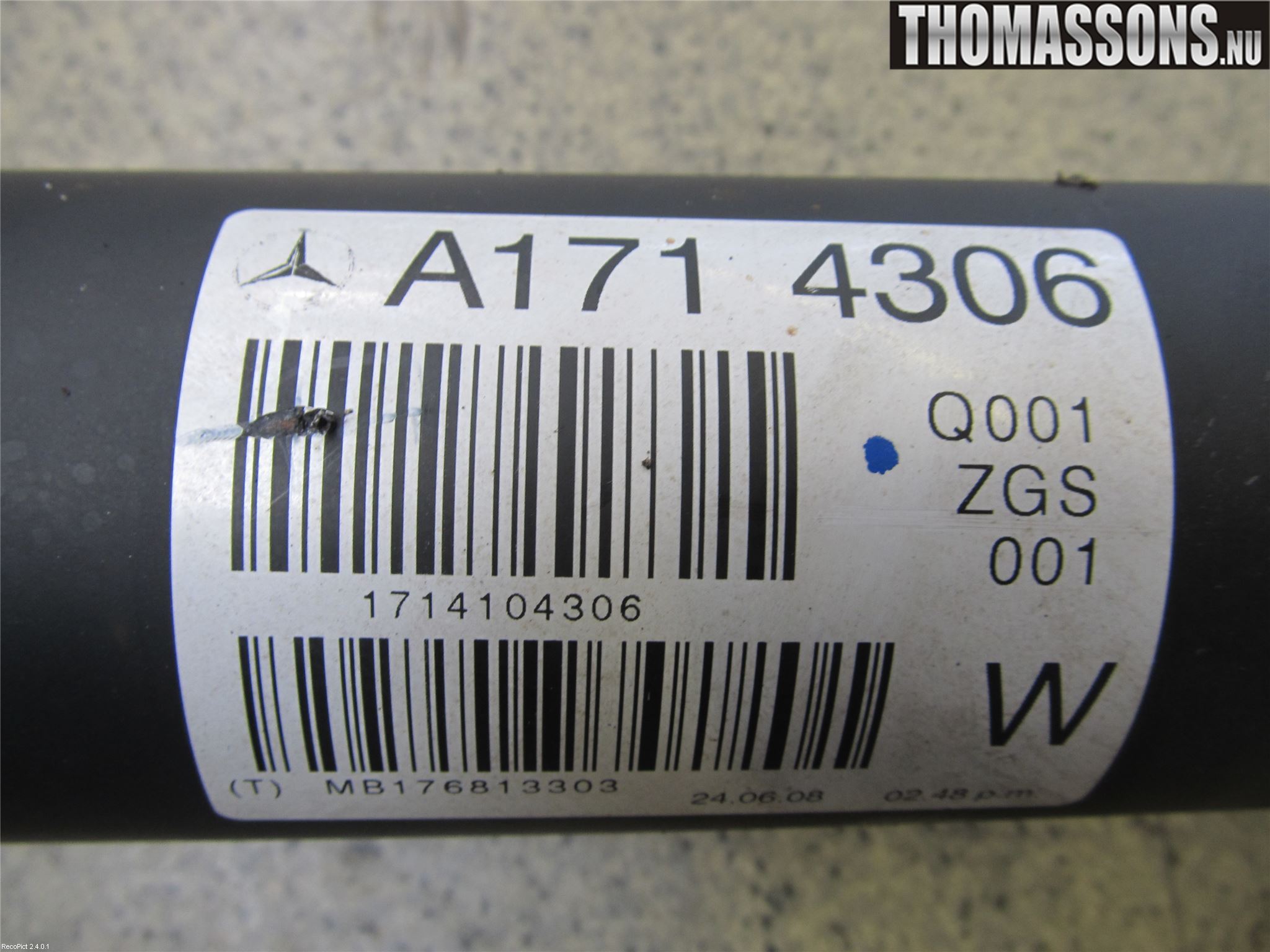 Mercedes-Benz MB SLK 200-350 (R171) 05-11 Mellanaxel Komp