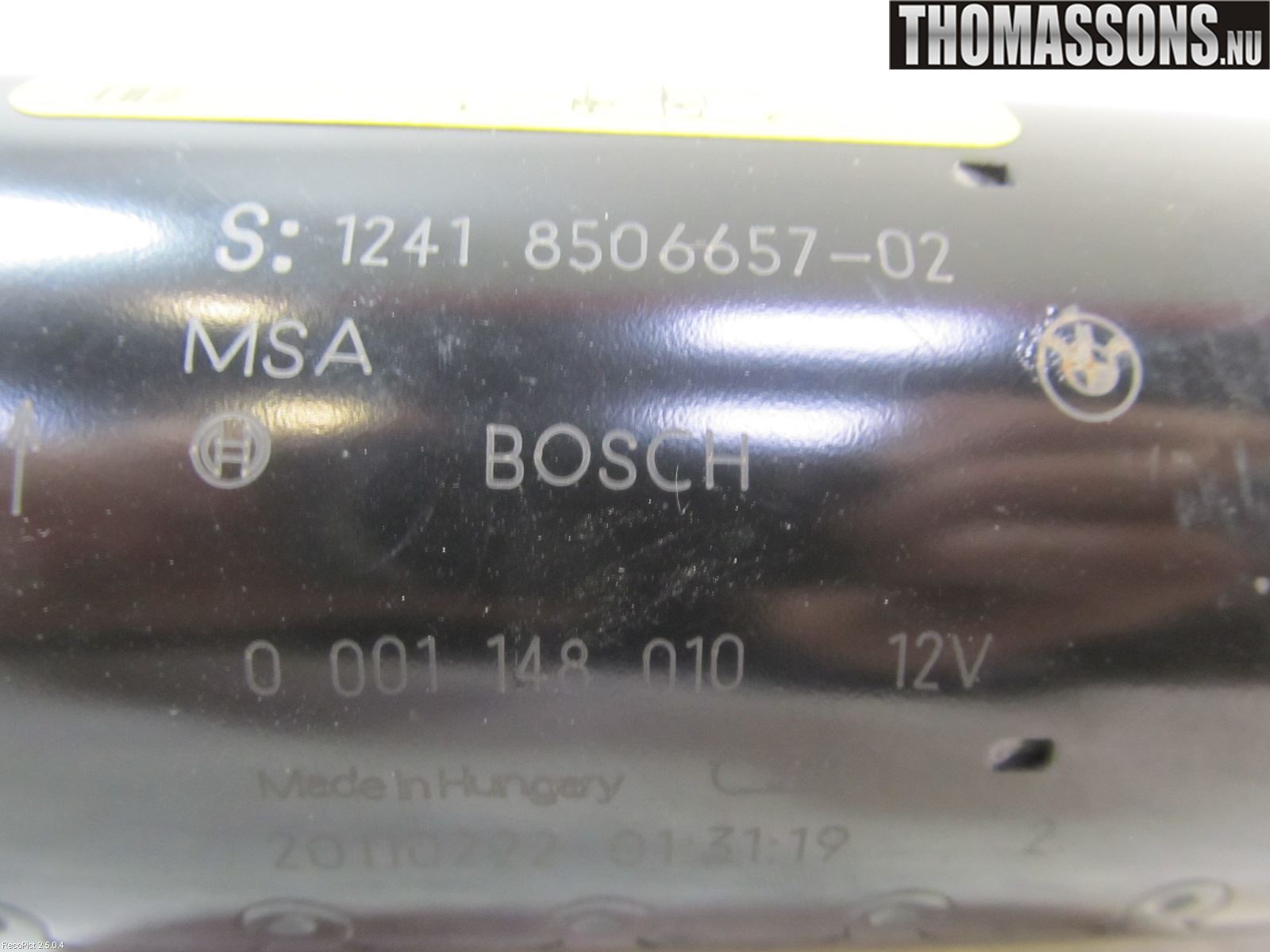 BMW 3 E90/91 SED/TOU 05-12 Startmotor Diesel