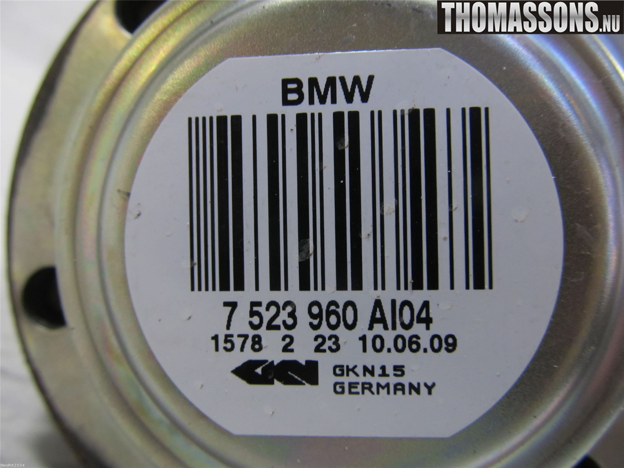 BMW 1 E82/88 Coupé/Cab 06-13 Drivaxel Bak Höger