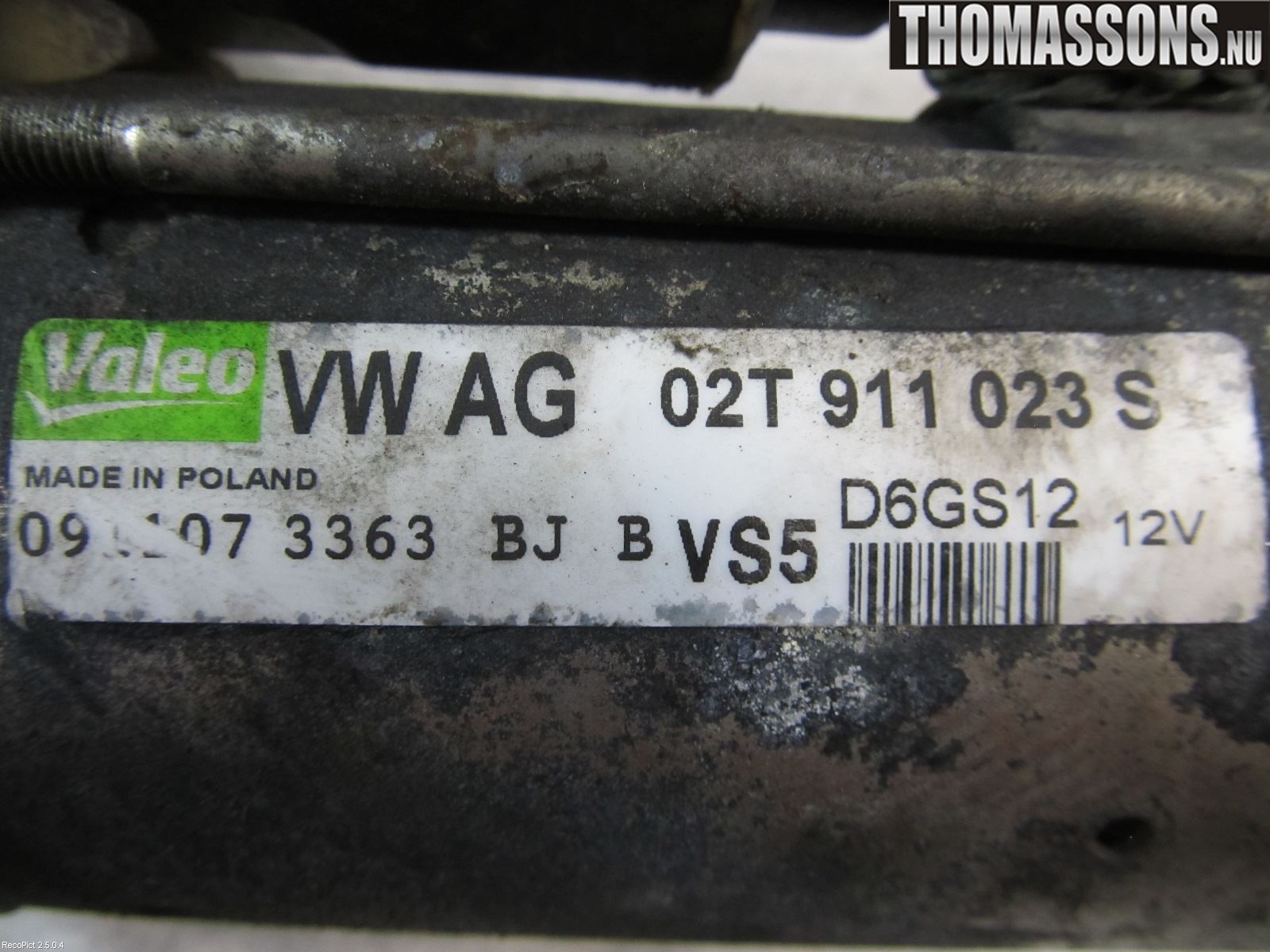 Skoda ROOMSTER Startmotor