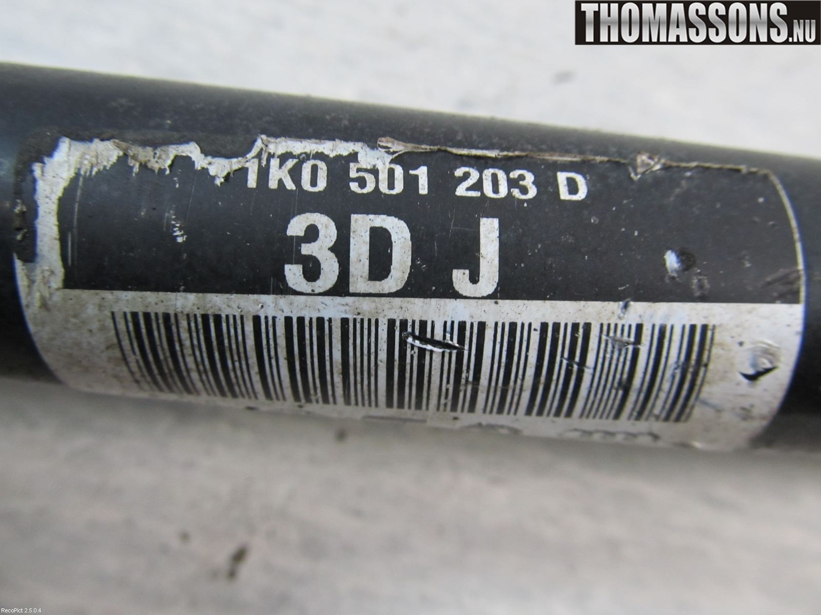 Volkswagen VW GOLF VI 09-13 Drivaxel Bak Vänster