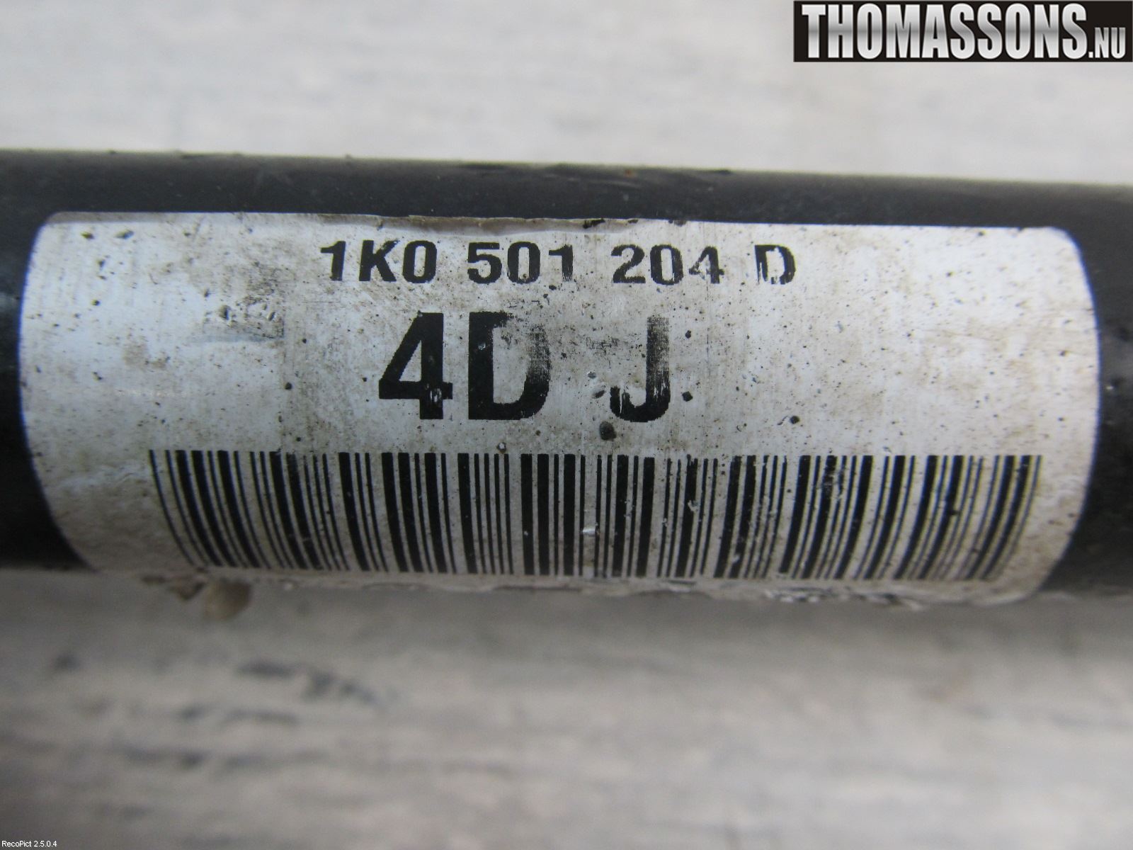 Volkswagen VW GOLF VI 09-13 Drivaxel Bak Höger