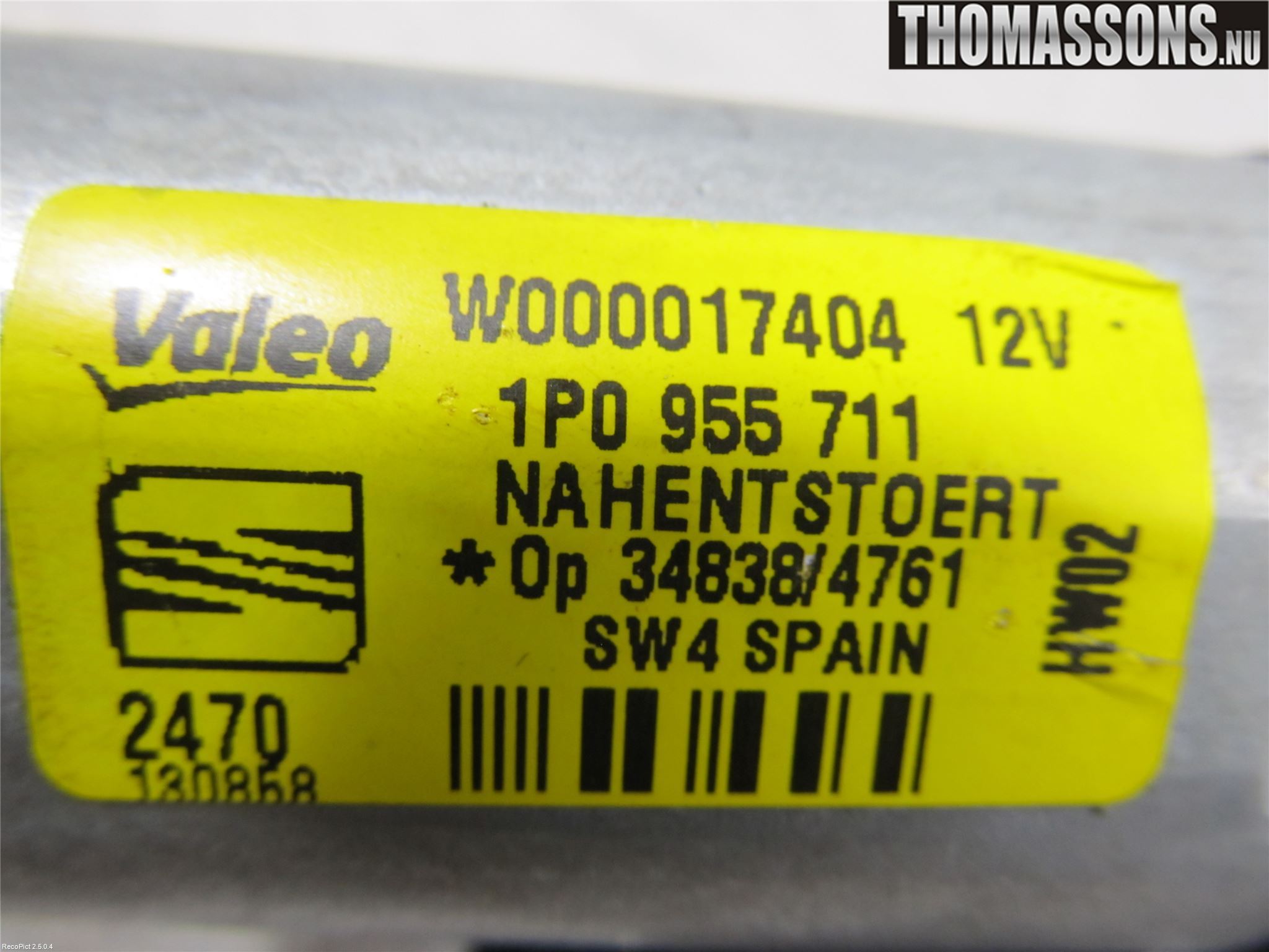 Seat LEON 06-12 Torkarmotor Baklucka