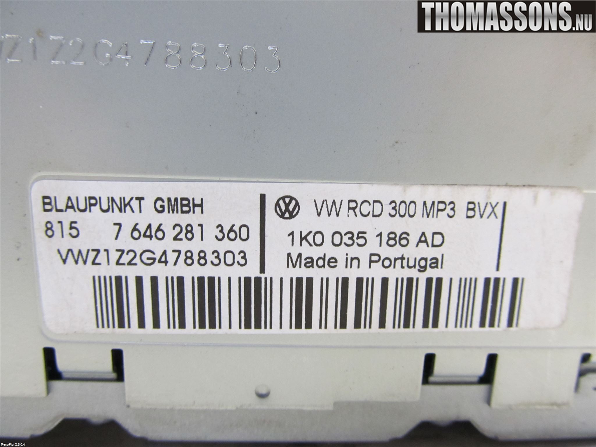 Volkswagen VW GOLF V 04-09 Cd Radio - Multimediapanel
