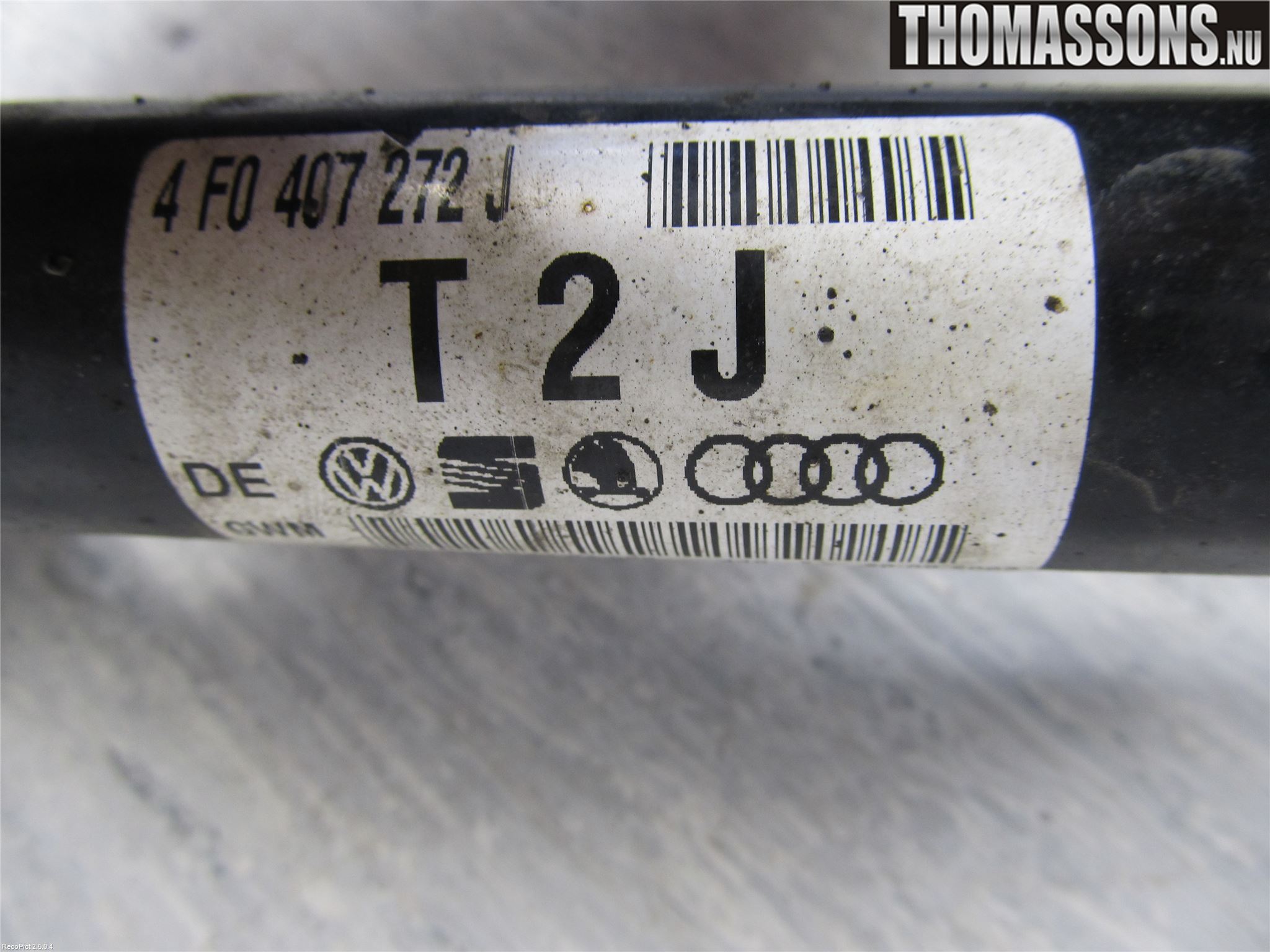 Audi A6/S6     05-11 Drivaxel Fram Höger