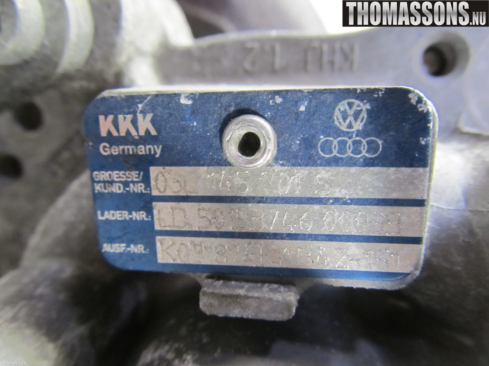 Volkswagen VW PASSAT 05-11 Turboaggregat