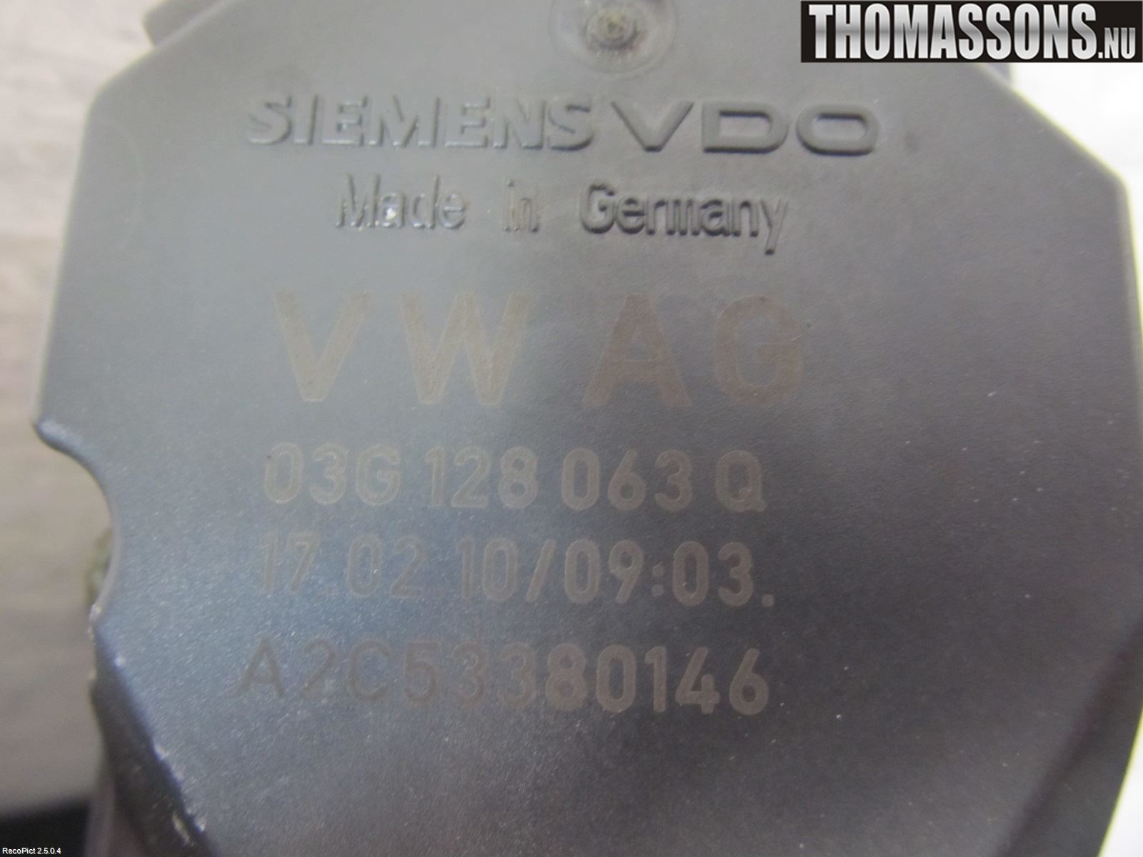 Volkswagen VW TOURAN 03-10 Injspjällhus