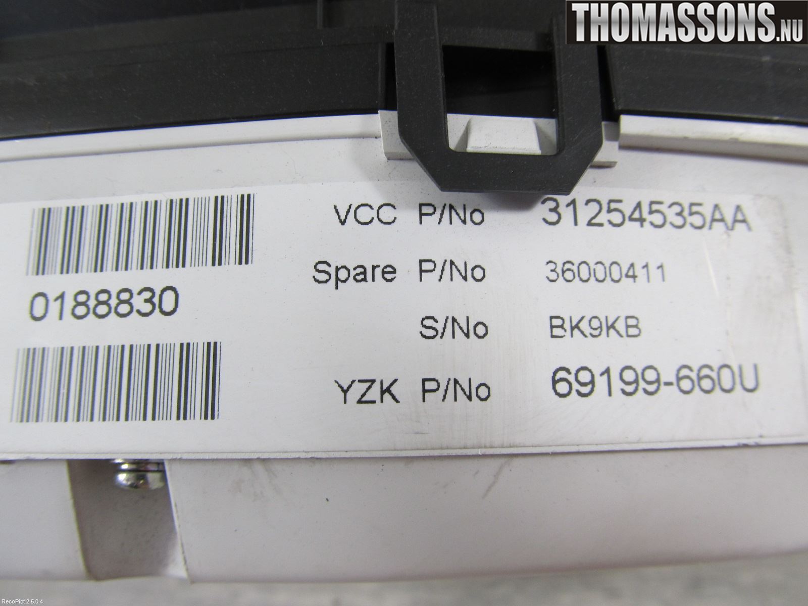 Volvo V70 08-13 Instrument Komb