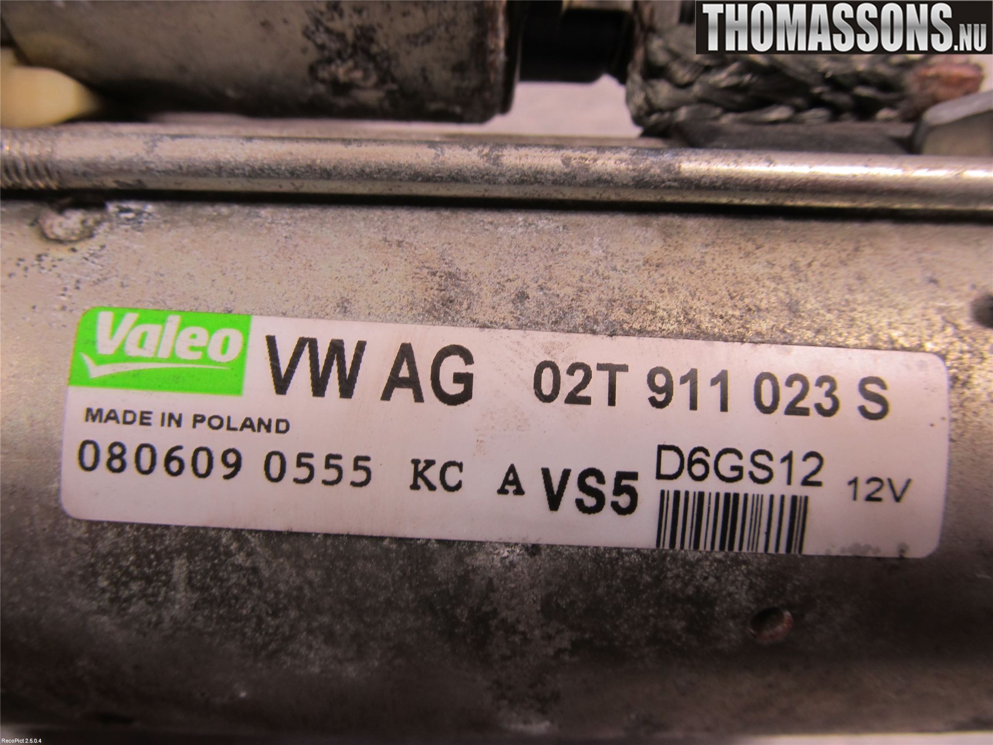 Volkswagen VW POLO 10-17 Startmotor