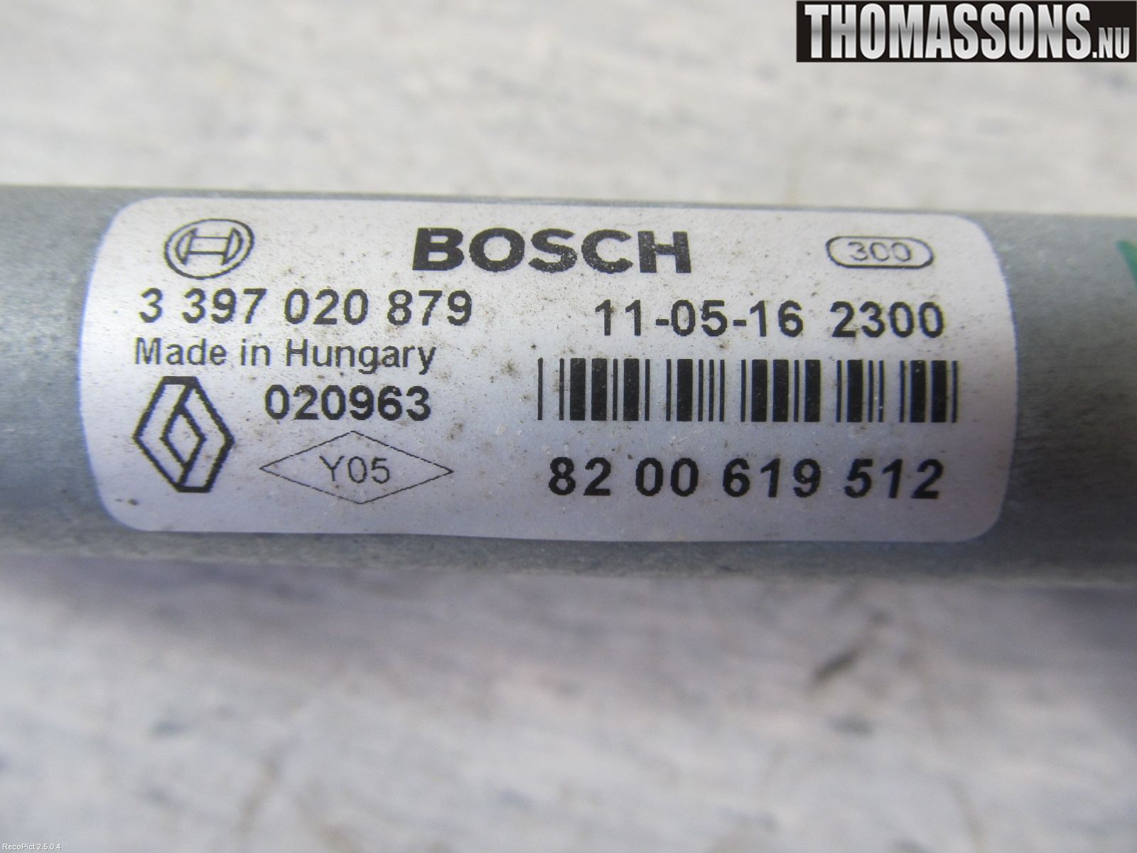 Dacia LOGAN MCV/STEPWAY Torkarmotor Vindruta