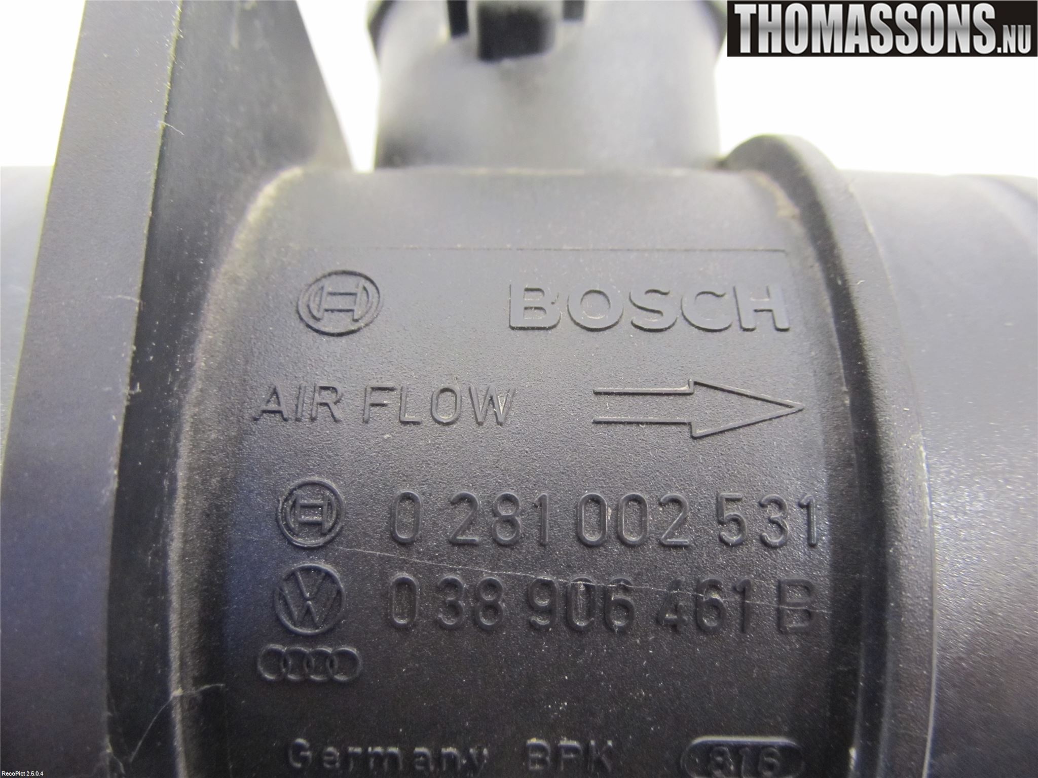 Volkswagen VW CADDY      04-10 Injluftmassamätare