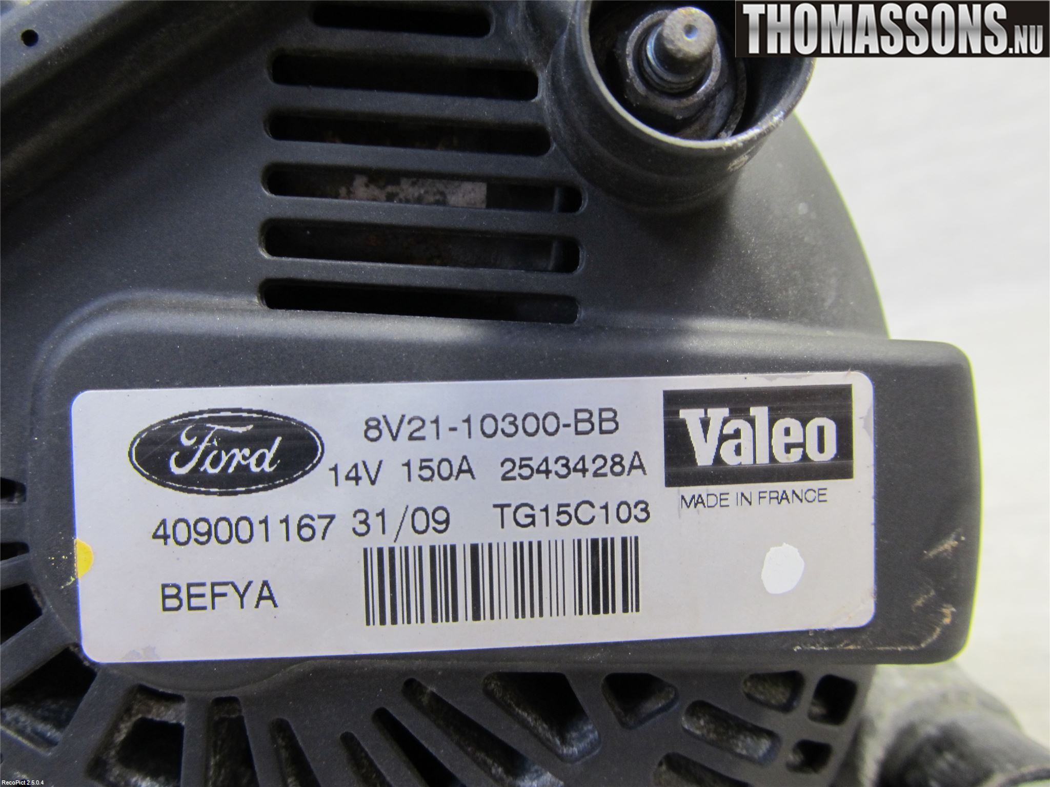 Mazda 2 (DE) 08-15 Generator