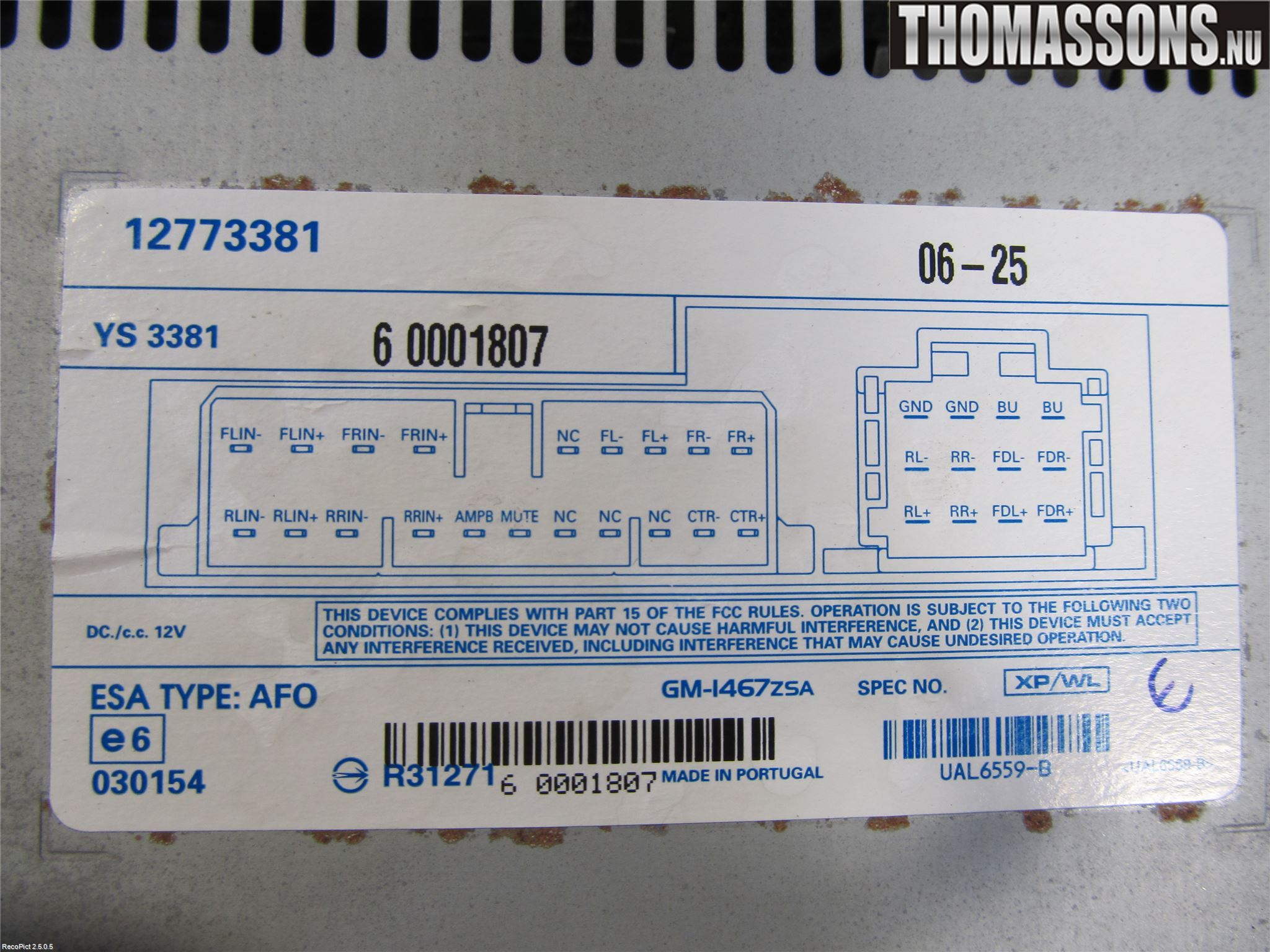 Saab 9-3 VER 2 Radio-Stereo Förstärkare