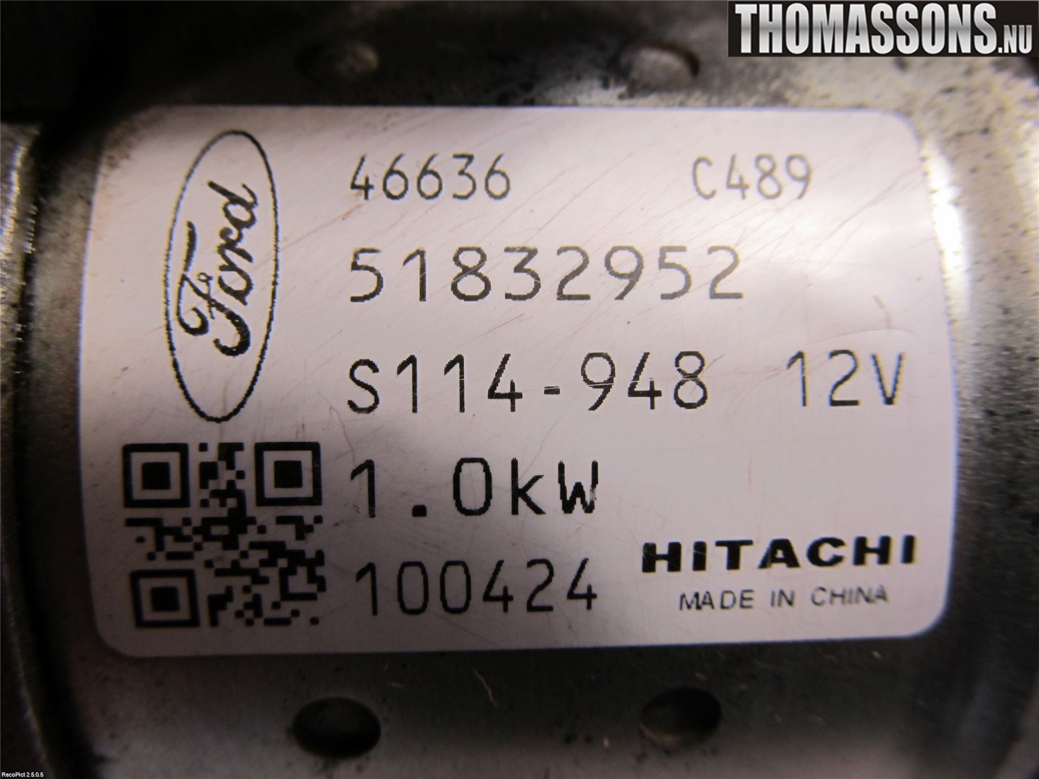 Ford KA 09-16 Startmotor