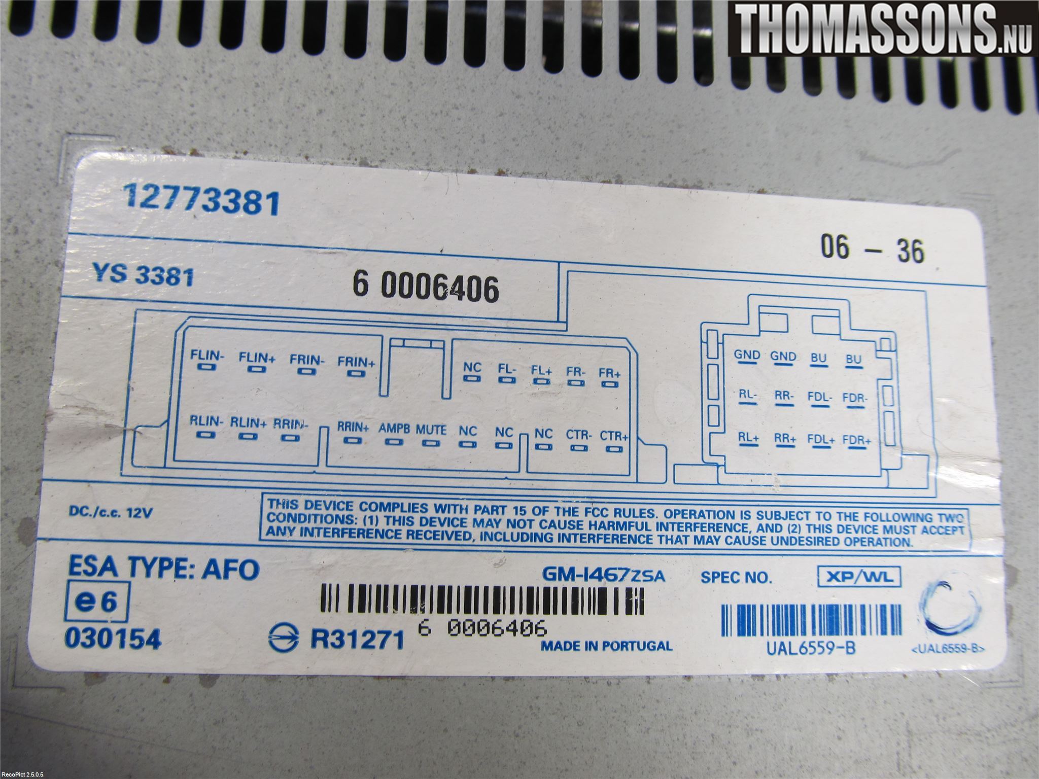Saab 9-3 VER 2 Radio-Stereo Förstärkare