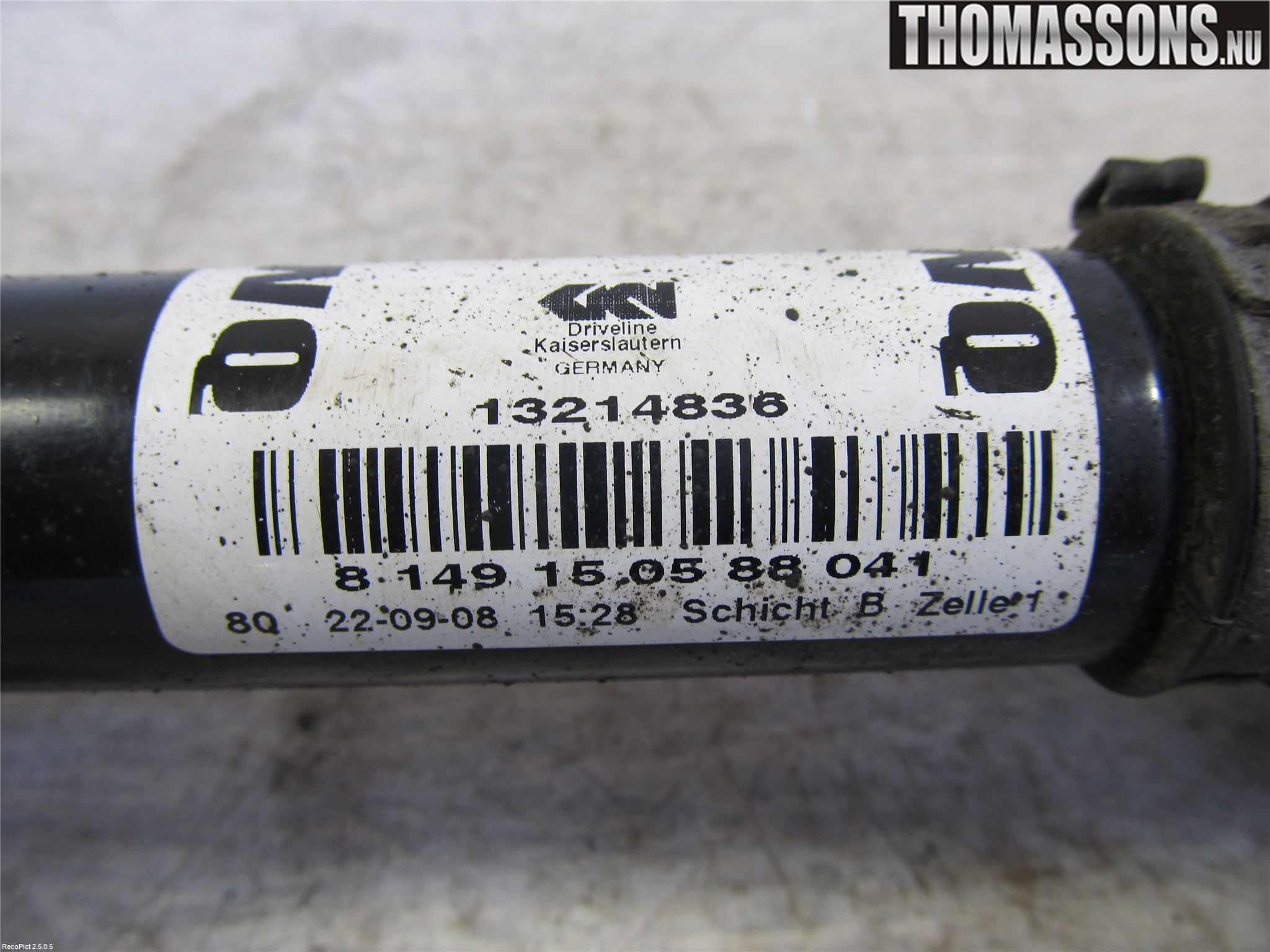 Opel ASTRA H 04-12 Drivaxel Fram Vänster