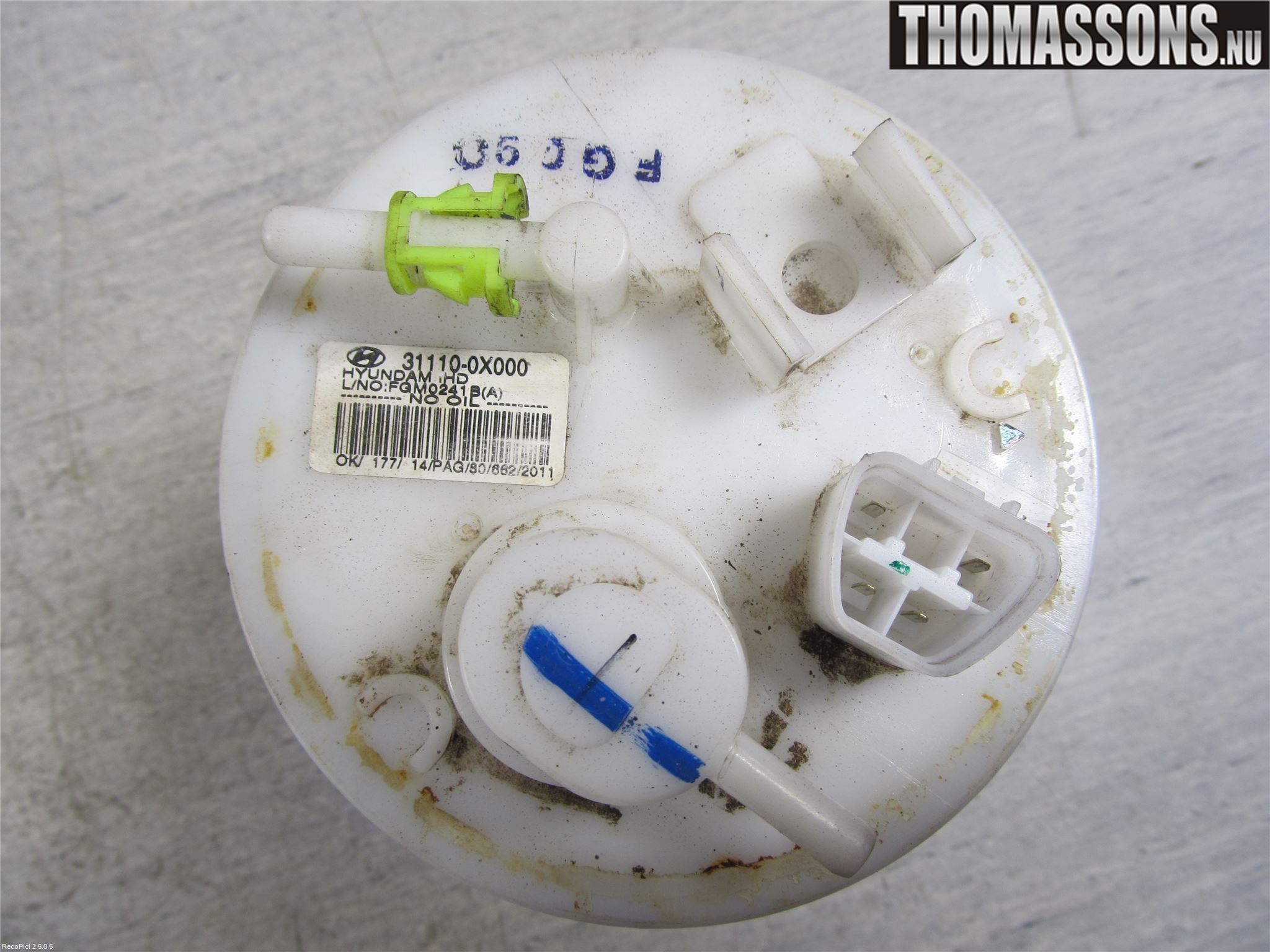 Hyundai i10 PA 08-13 Bränslepump El